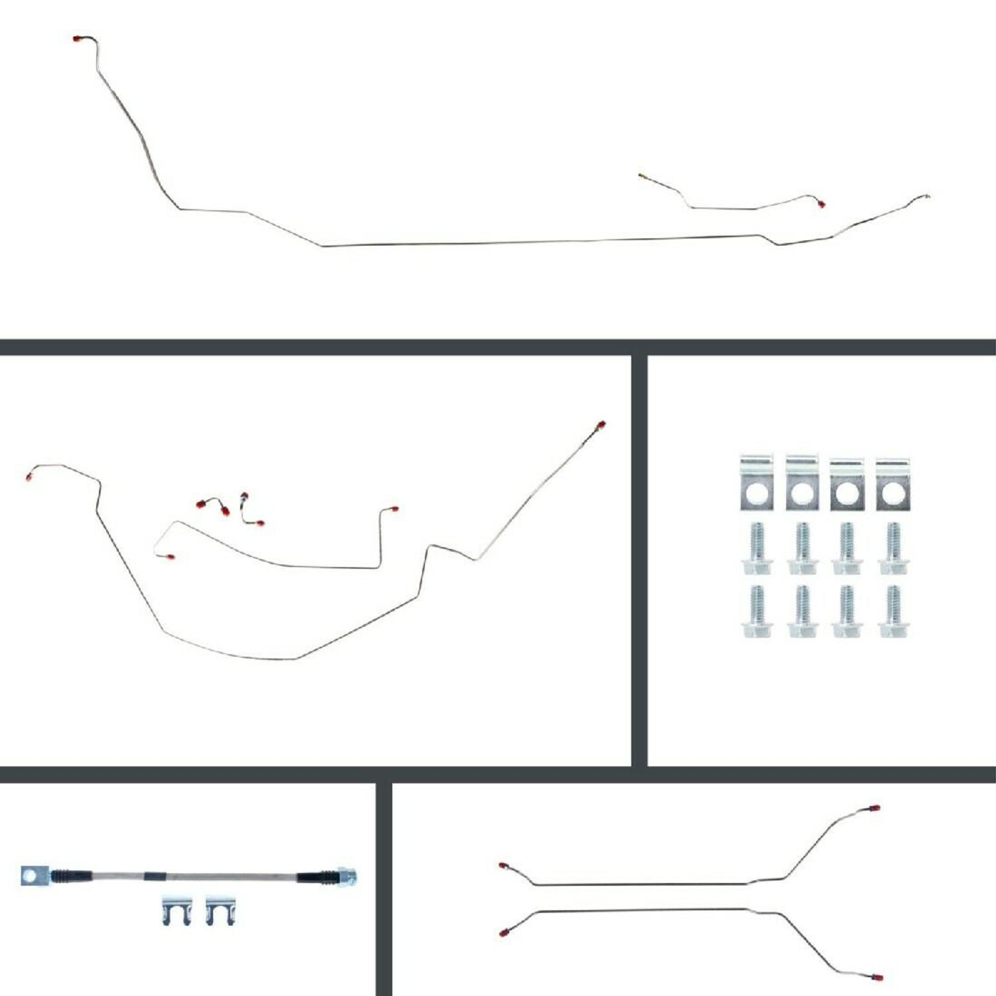 The Right Stuff 1967 GM A-Body, Pre-Bent OE Steel Front Disc Conversion 4-Wheel Brake Line Kit - ASP67C2