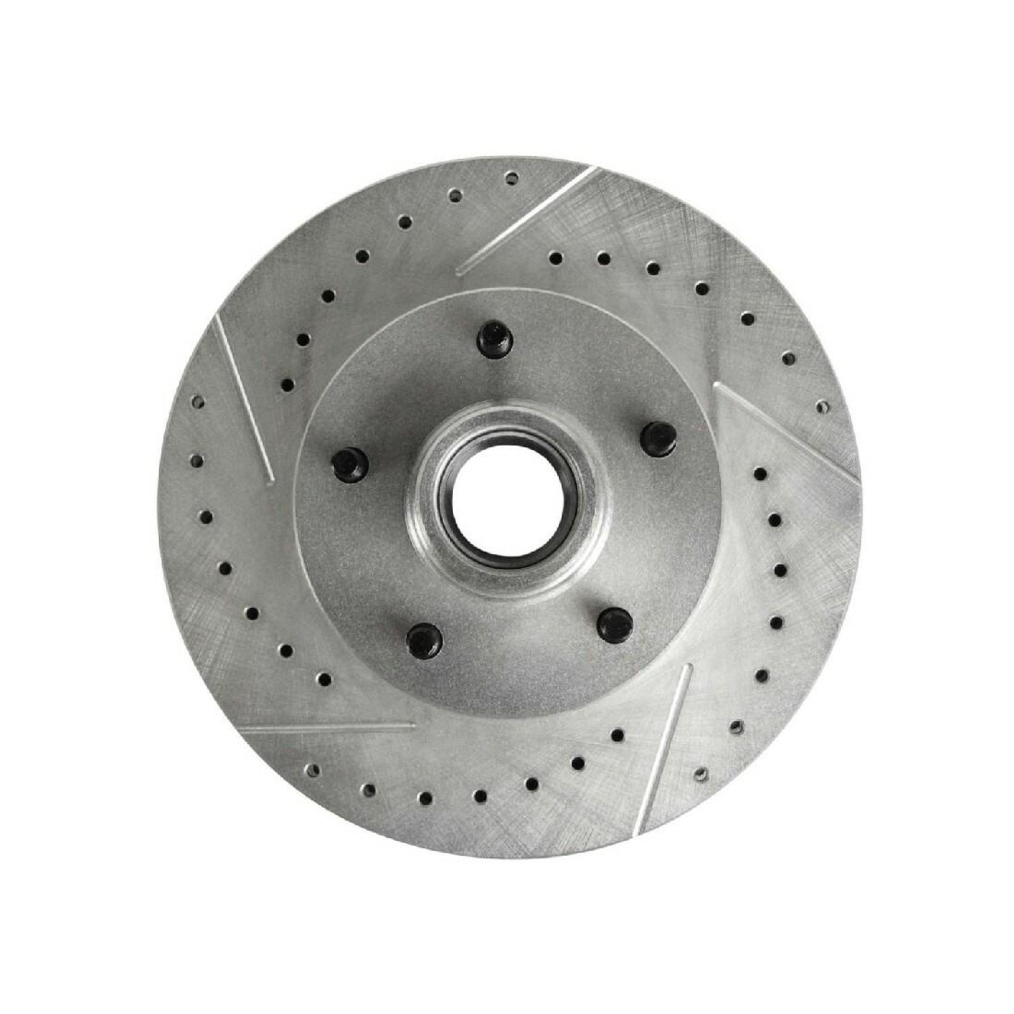 The Right Stuff 1979-81 Chevrolet Camaro, Zinc Washed, Drilled and Slotted Front Brake Rotor/Pair - BR04ZDC