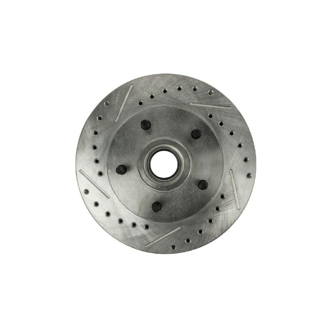 The Right Stuff 1978 Chevrolet Malibu, Zinc Washed, Drilled and Slotted Front Brake Rotor/Pair - BR07ZDC