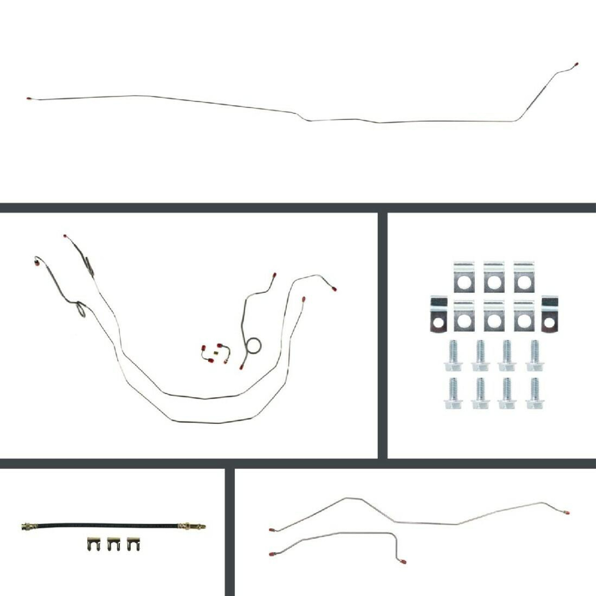 The Right Stuff 1958 Chevrolet Bel Air, Pre-Bent Manual Front Disc Conversion Brake Line Kit Kit - BSM58H2