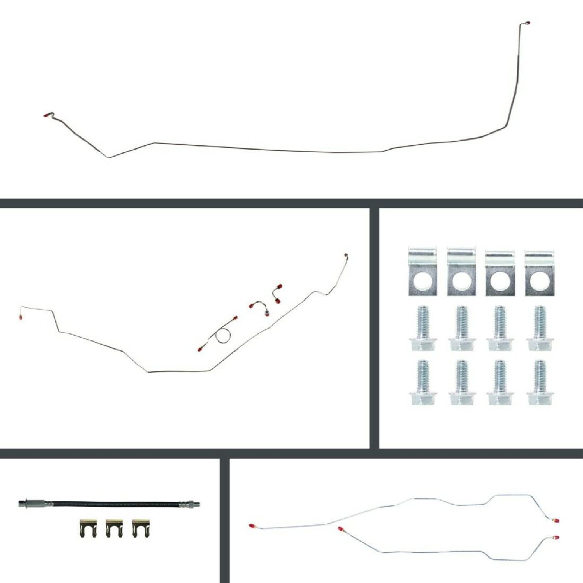 The Right Stuff 1965-66 Chevrolet Bel Air, Pre-Bent Manual Front Disc Conversion Brake Line Kit - BSM65H2