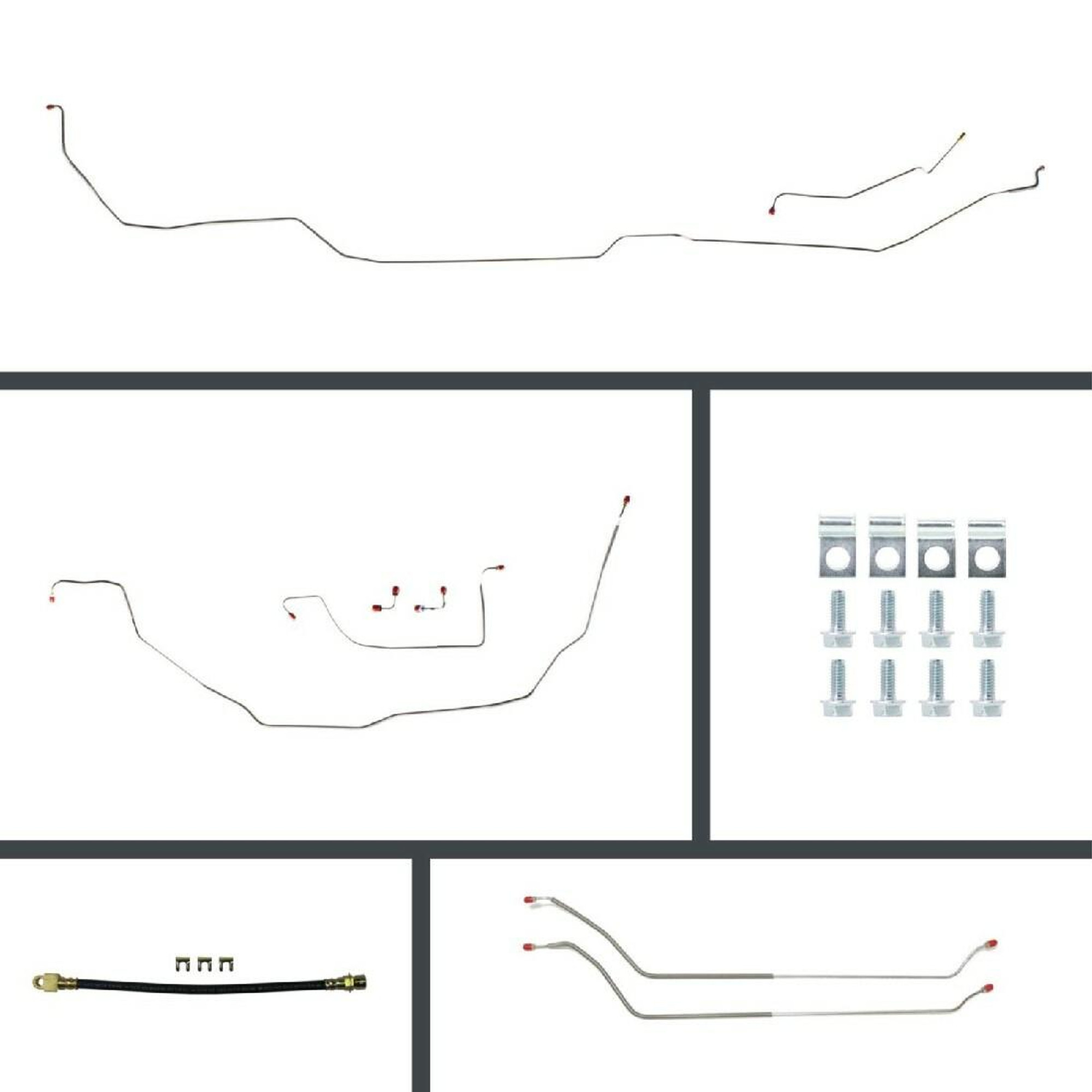 The Right Stuff 1969-72 Chevrolet Chevelle, OE Steel Front Power Disc Conversion Brake Line Kit - COP69H2