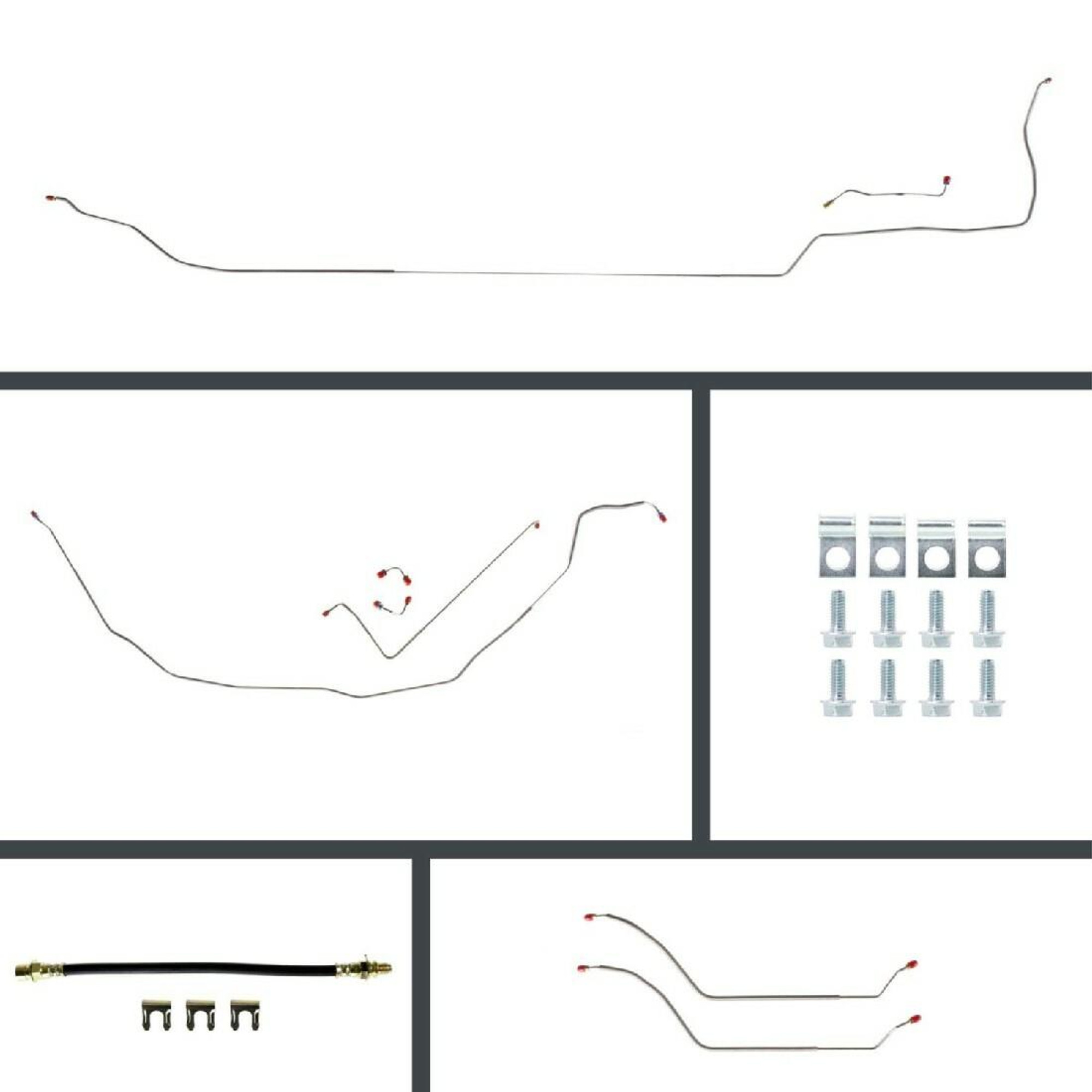 The Right Stuff 1968 Chevelle Convt, OE Steel 4-Wheel Manual Disc Conversion Brake Line Kit - CSM68C4