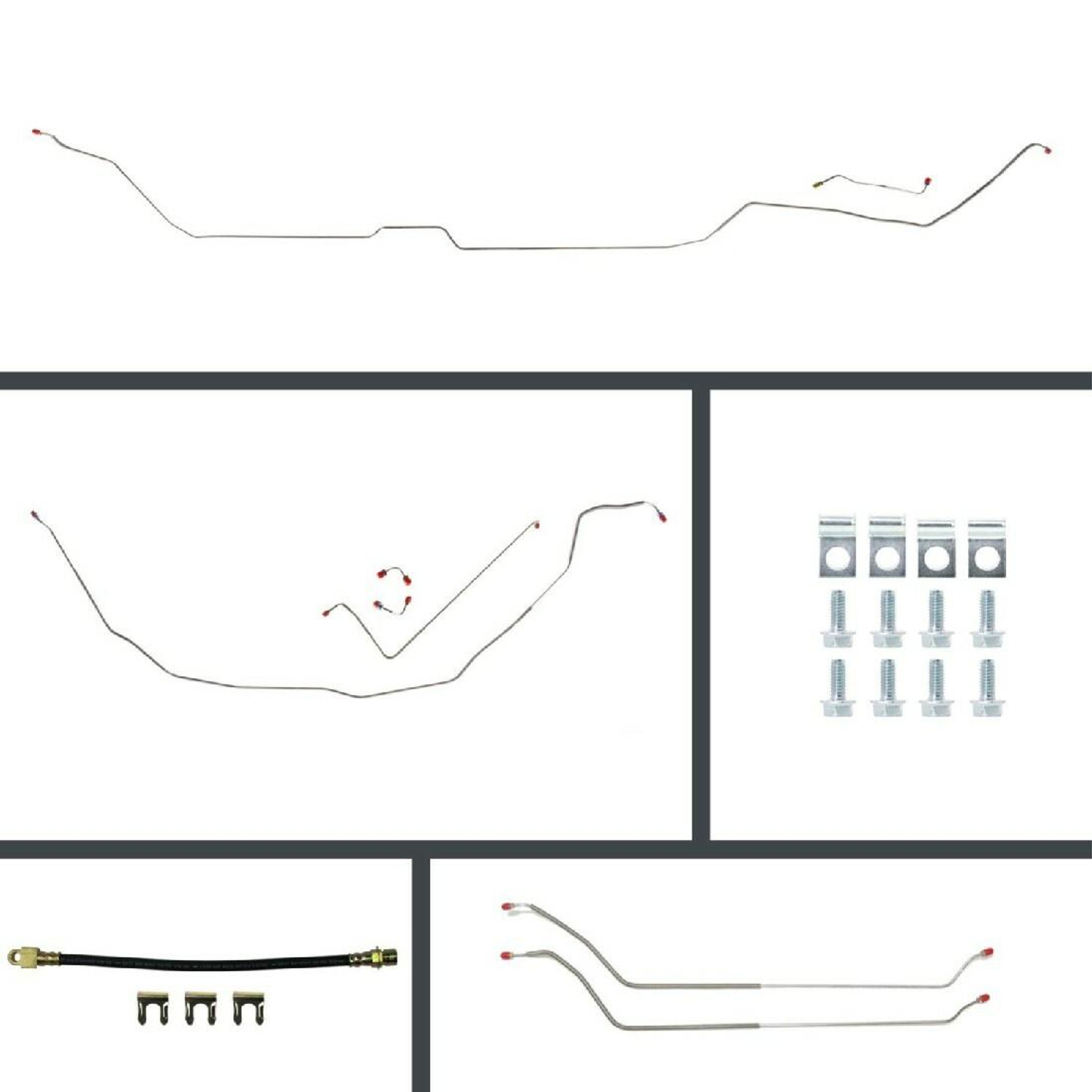 The Right Stuff 1969-72 Chevelle, OE Steel Front Manual Disc Conversion Brake Line Kit - CSM69H2