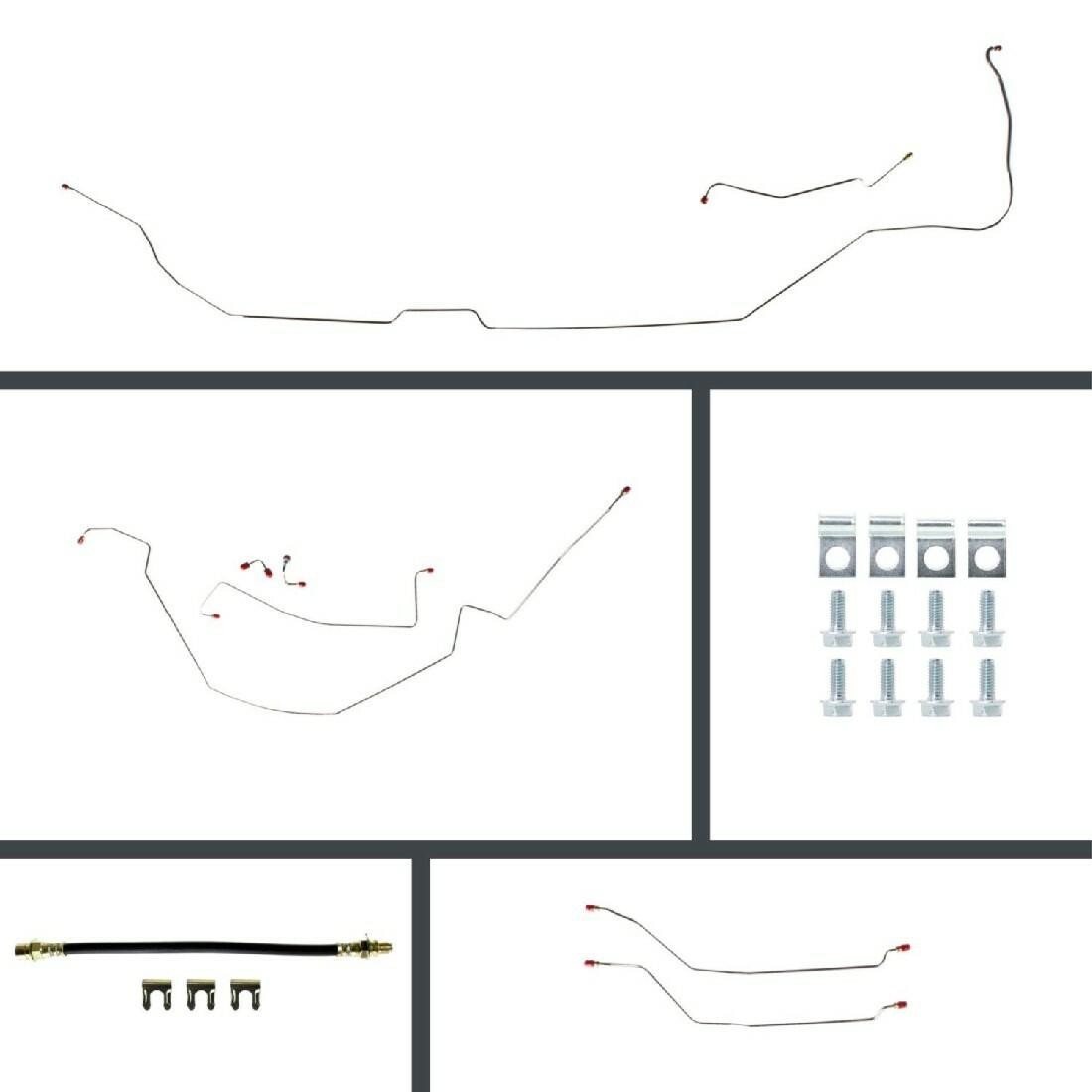 The Right Stuff 1964-67 Chevelle, OE Steel 4-Wheel Power Disc Conversion Brake Line Kit - CSP64H4