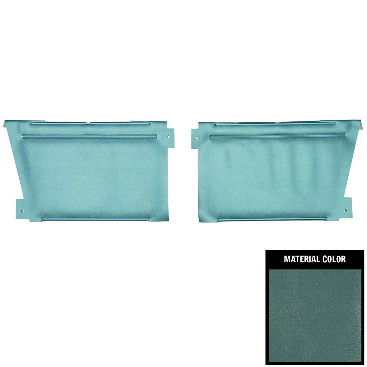 PUI Interiors 1967 Chevrolet Camaro Standard Convertible Light Blue Rear Door Panels - D202V