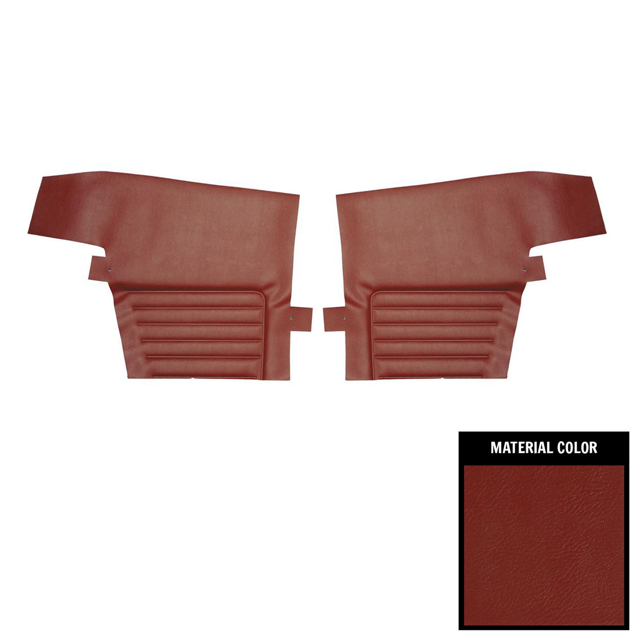 PUI Interiors 1968 Chevrolet Camaro Standard Convertible Red Rear Door Panels - D211V