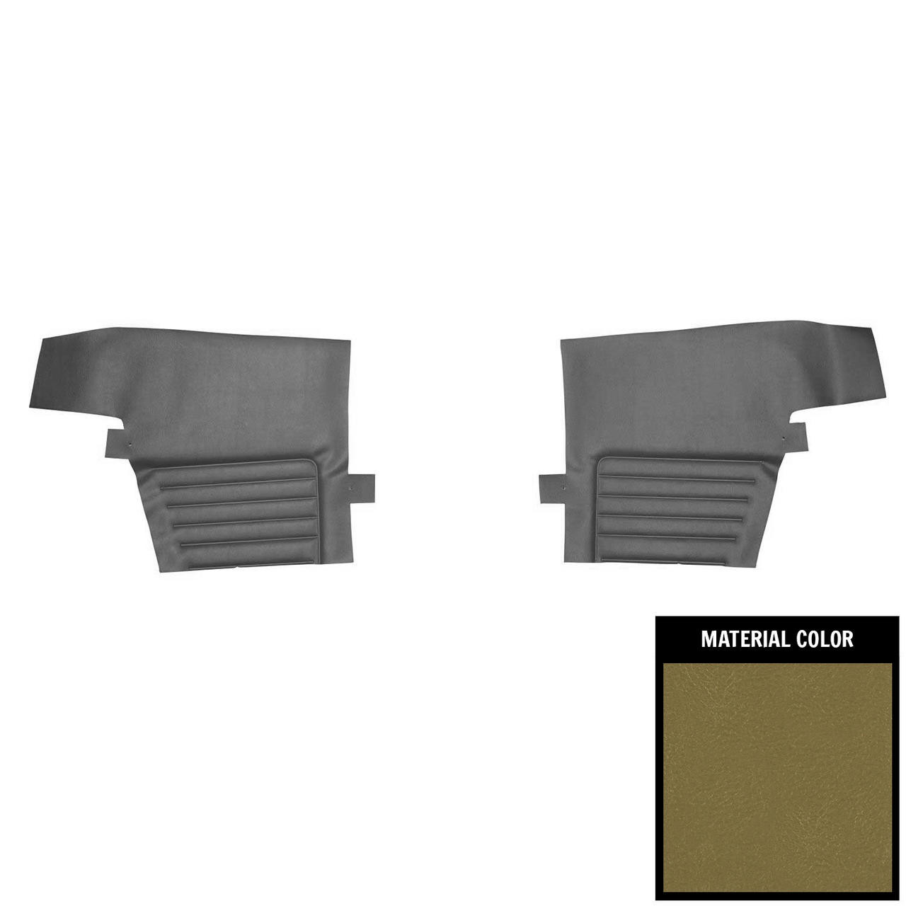 PUI Interiors 1968 Chevrolet Camaro Standard Convertible Ivy Gold Rear Door Panels - D213V