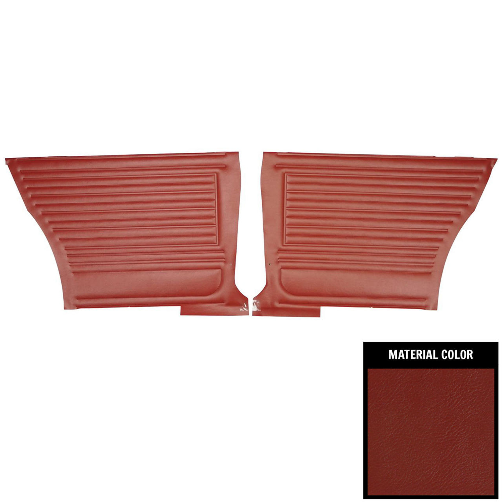 PUI Interiors 1967 Chevrolet Chevelle Hardtop Red Rear Door Panels - D231C