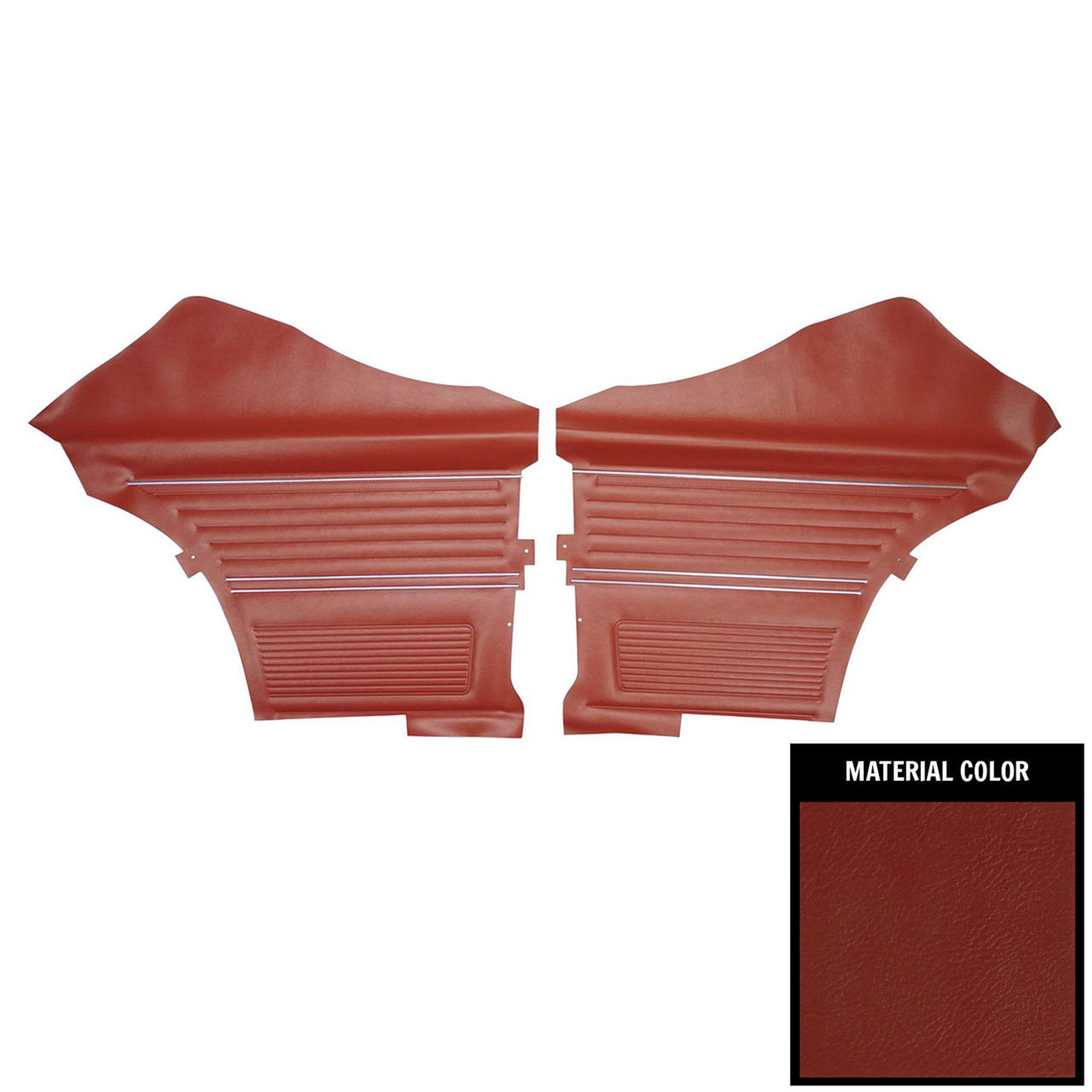 PUI Interiors 1969 Chevrolet Chevelle Hardtop Red Rear Door Panels - D251C
