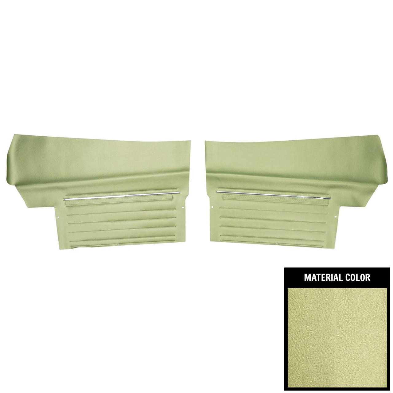 PUI Interiors 1969 Chevrolet Chevelle Convertible Light Green Rear Door Panels - D255V
