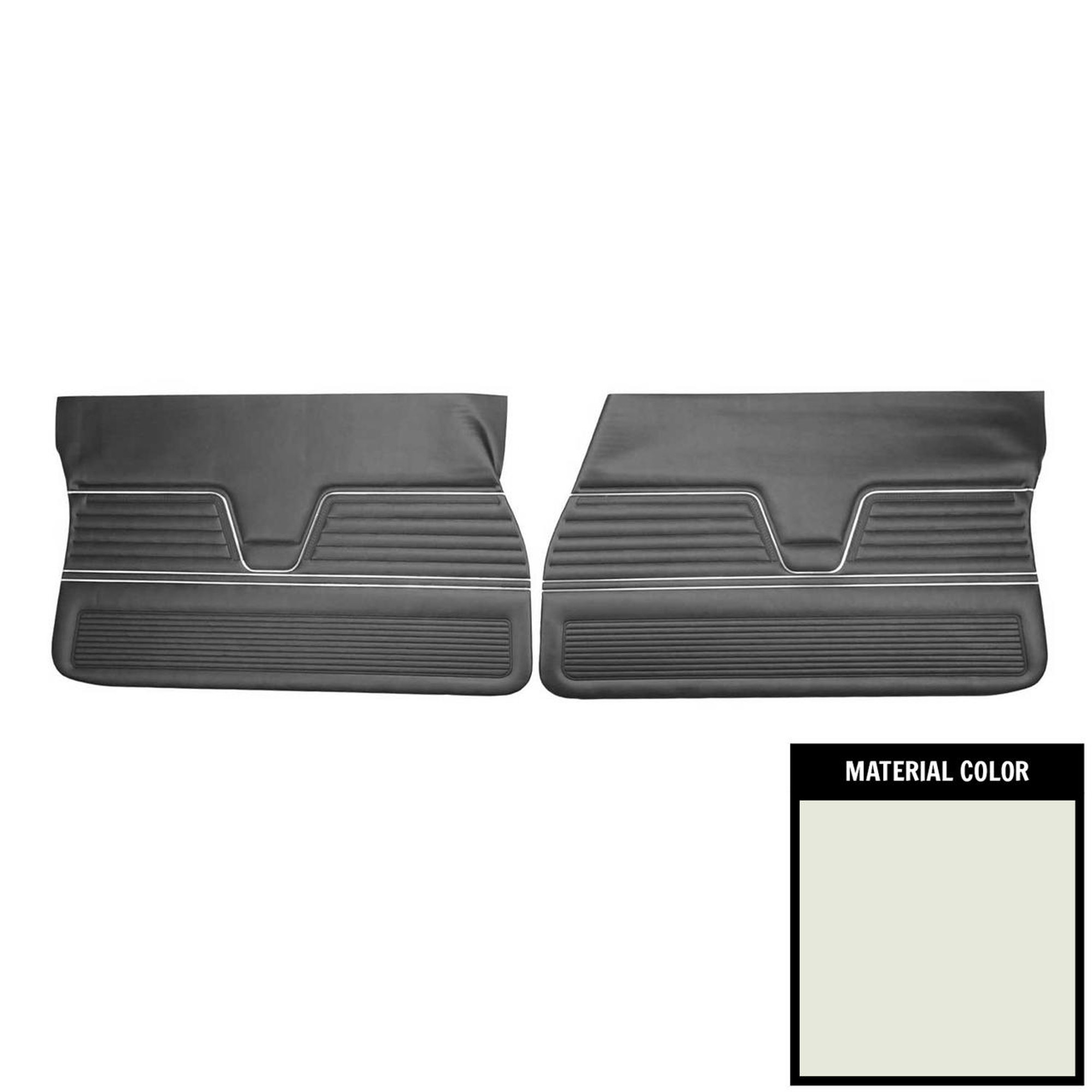 PUI Interiors 1969 Chevrolet Chevelle 2-Door Sedan White Front Door Panels - D256-1T