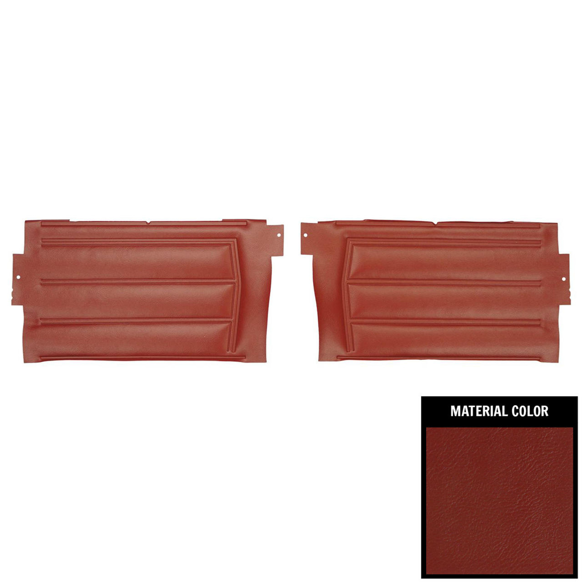 PUI Interiors 1965 Chevrolet Chevelle Convertible Red Rear Door Panels - D261V