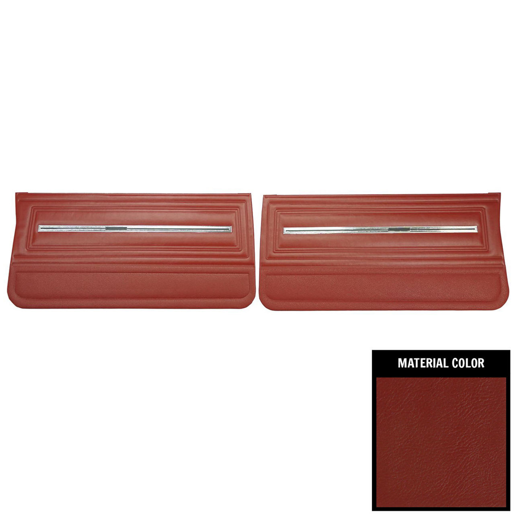 PUI Interiors 1966 Chevrolet Chevelle Red Front Door Panels - D281