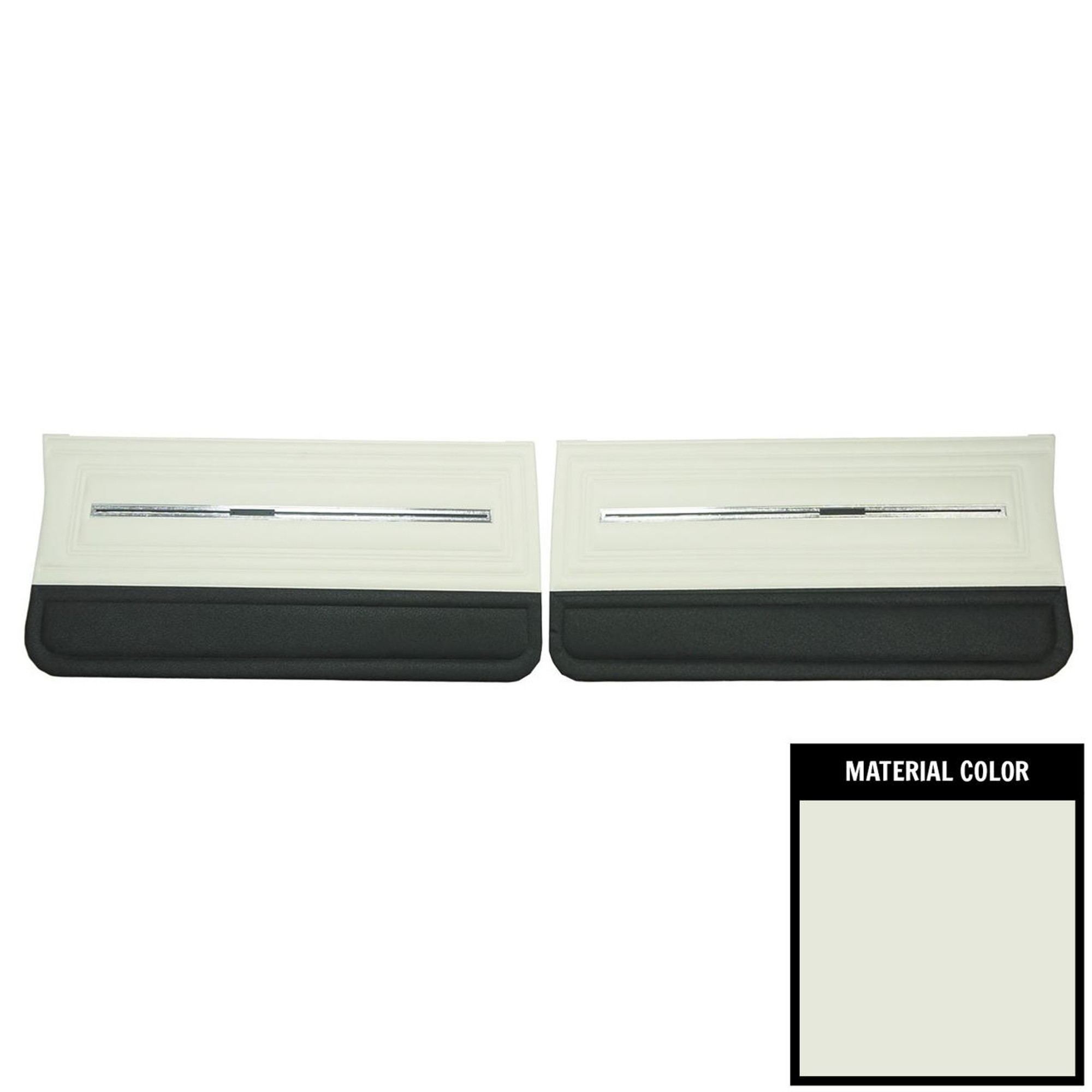 PUI Interiors 1966 Chevrolet Chevelle White and Black Front Door Panels - D284