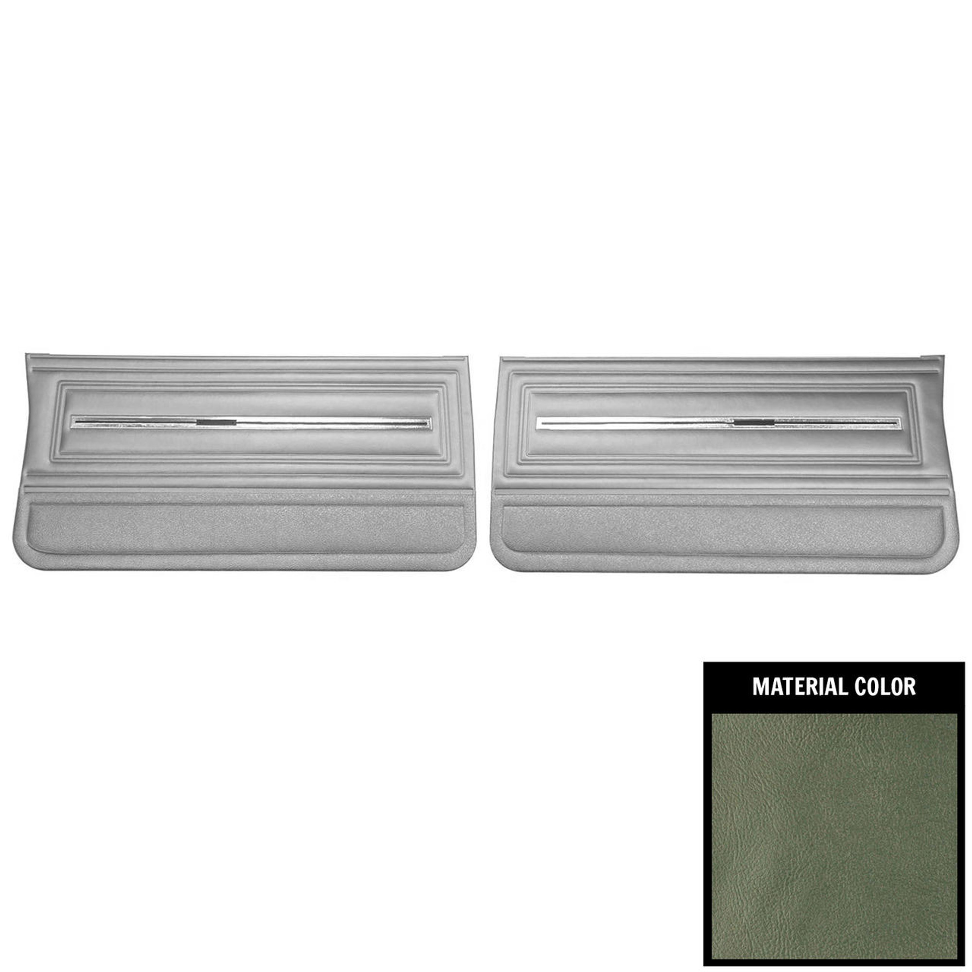 PUI Interiors 1966 Chevrolet Chevelle Aqua Front Door Panels - D285