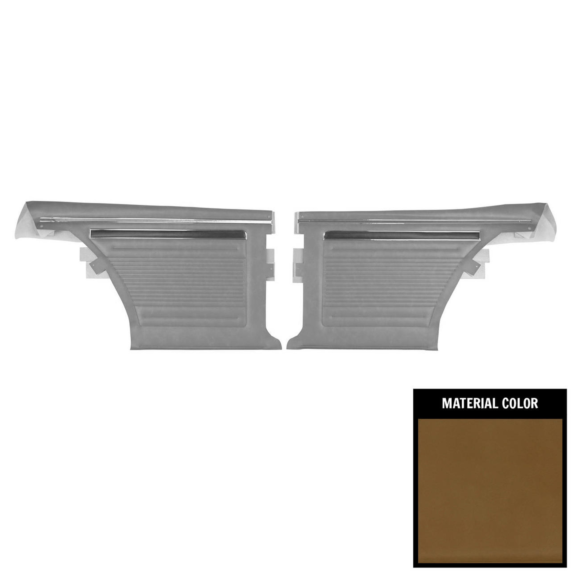 PUI Interiors 1970 Chevrolet Nova Custom 2-Door Sedan Saddle Rear Door Panels - D327-1C
