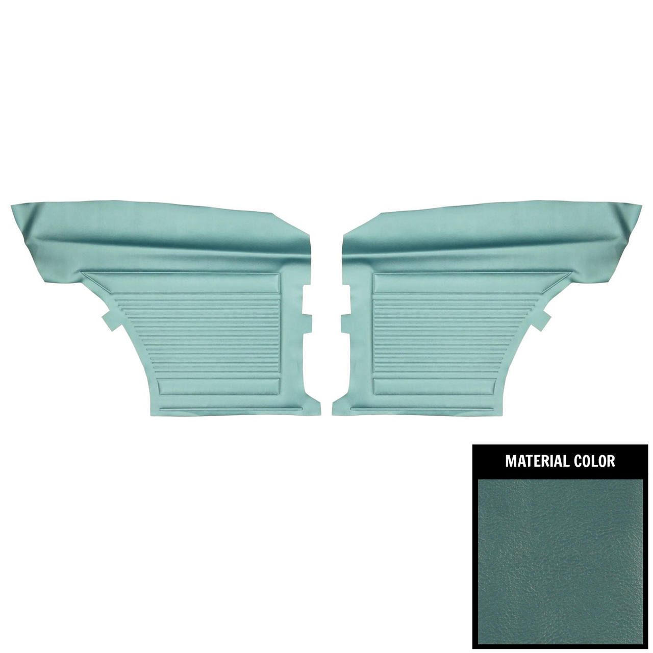 PUI Interiors 1969-1970 Chevrolet Nova 2-Door Sedan Standard Light Blue Rear Door Panels - D341C