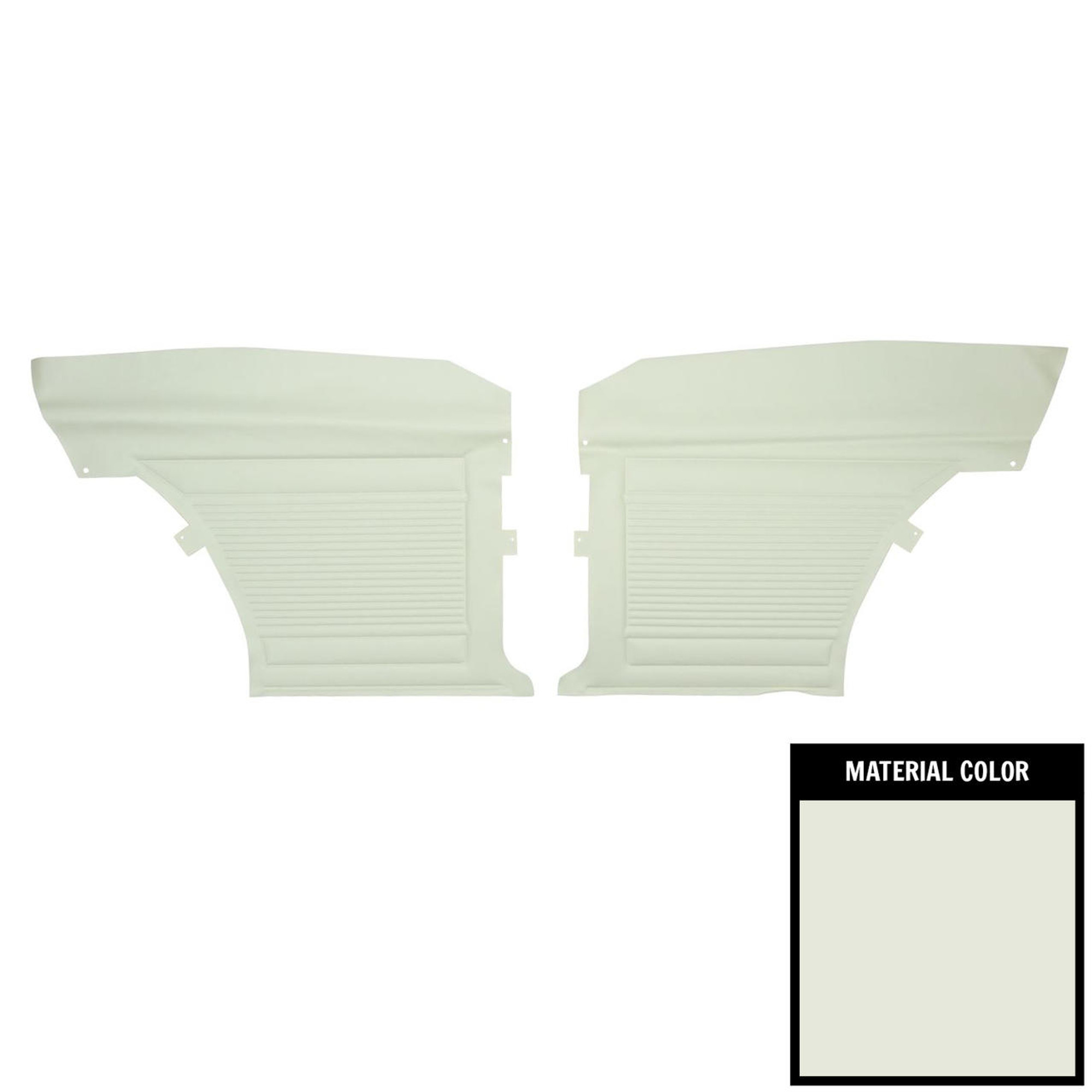 PUI Interiors 1971-1972 Chevrolet Nova 2-Door Sedan Standard White Rear Door Panels - D356C