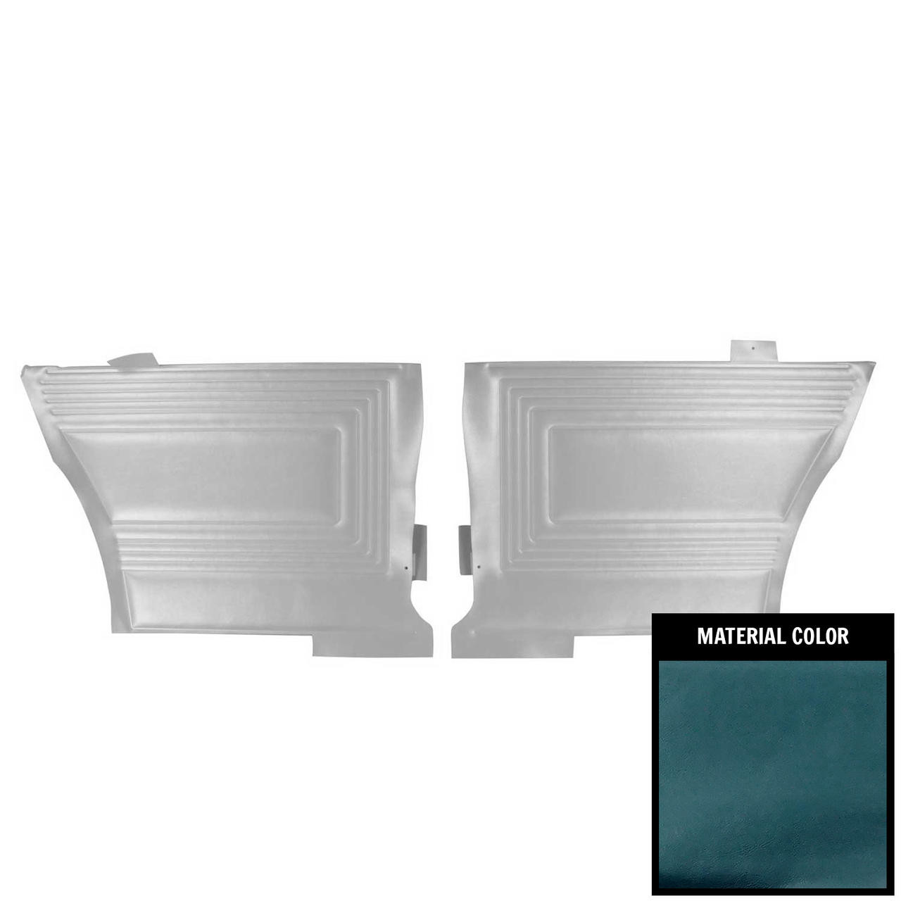 PUI Interiors 1965 Pontiac GTO/Lemans Hardtop Blue Rear Door Panels - D413C