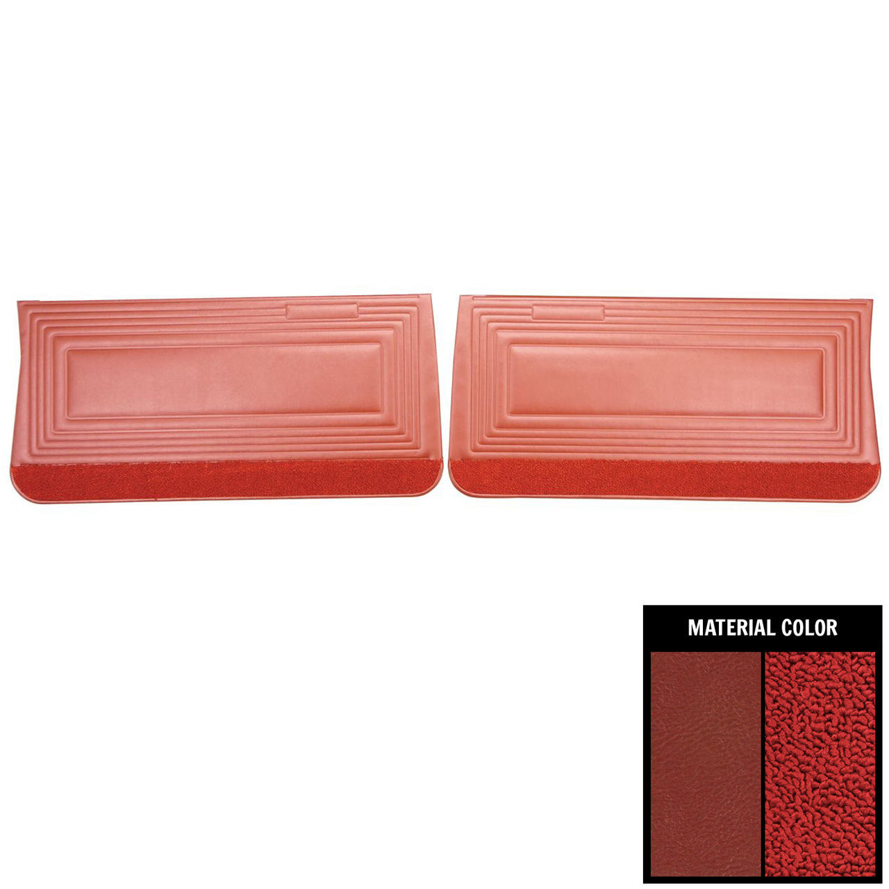 PUI Interiors 1965 Pontiac GTO/Lemans Metallic Red Front Door Panels - D418
