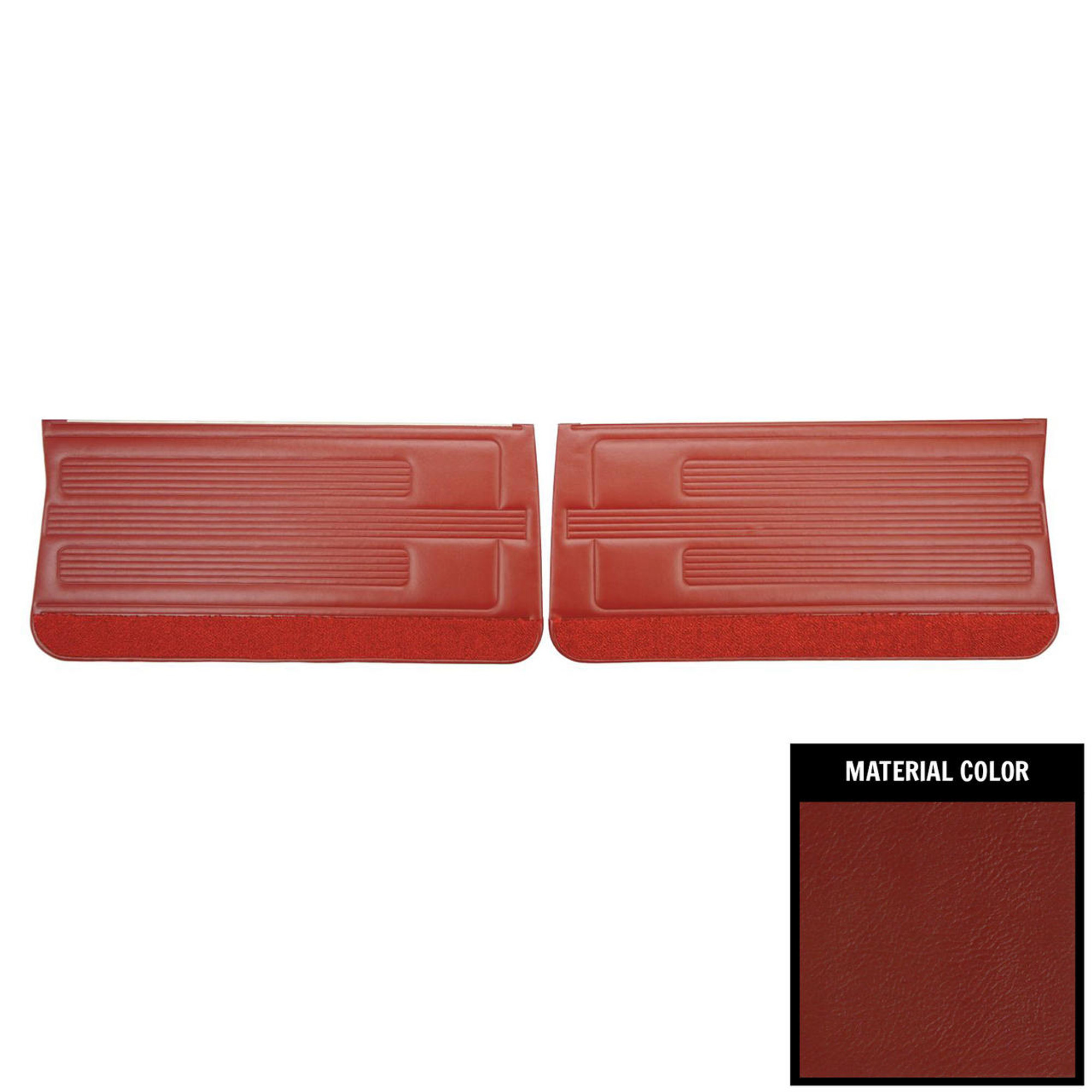 PUI Interiors 1967 Pontiac GTO/Lemans Red Front Door Panels - D431