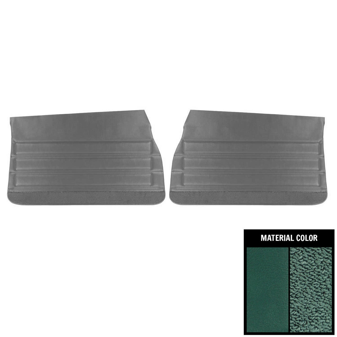 PUI Interiors 1968 Pontiac GTO/Lemans Dark Aqua Front Door Panels - D443