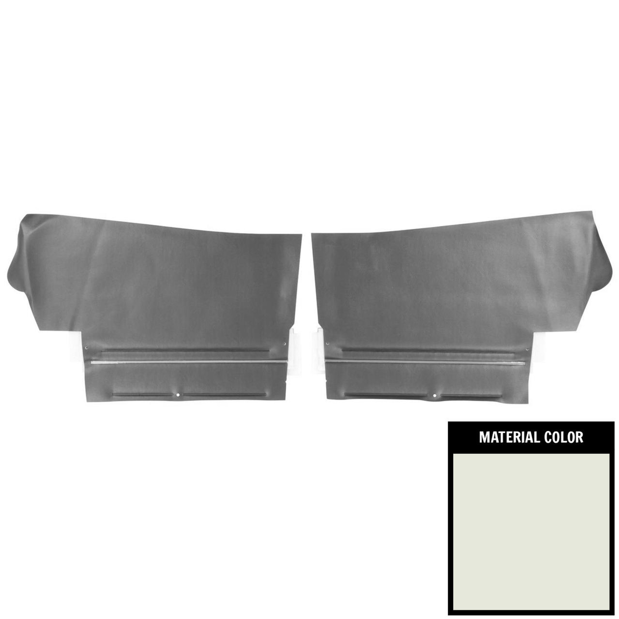 PUI Interiors 1969 Pontiac GTO/Lemans Convertible White/Black Rear Door Panels - D458V