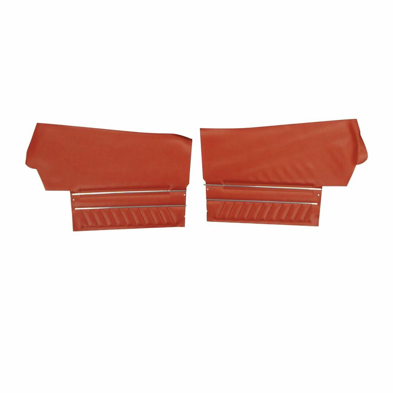 PUI Interiors 1970 Pontiac GTO/Lemans Sport Convertible Red Rear Door Panels - D468V