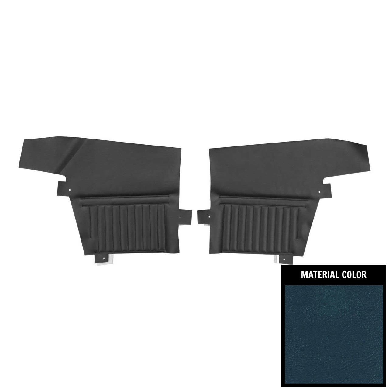 PUI Interiors 1969 Pontiac Firebird Convertible Standard Dark Blue Rear Door Panels - D601V