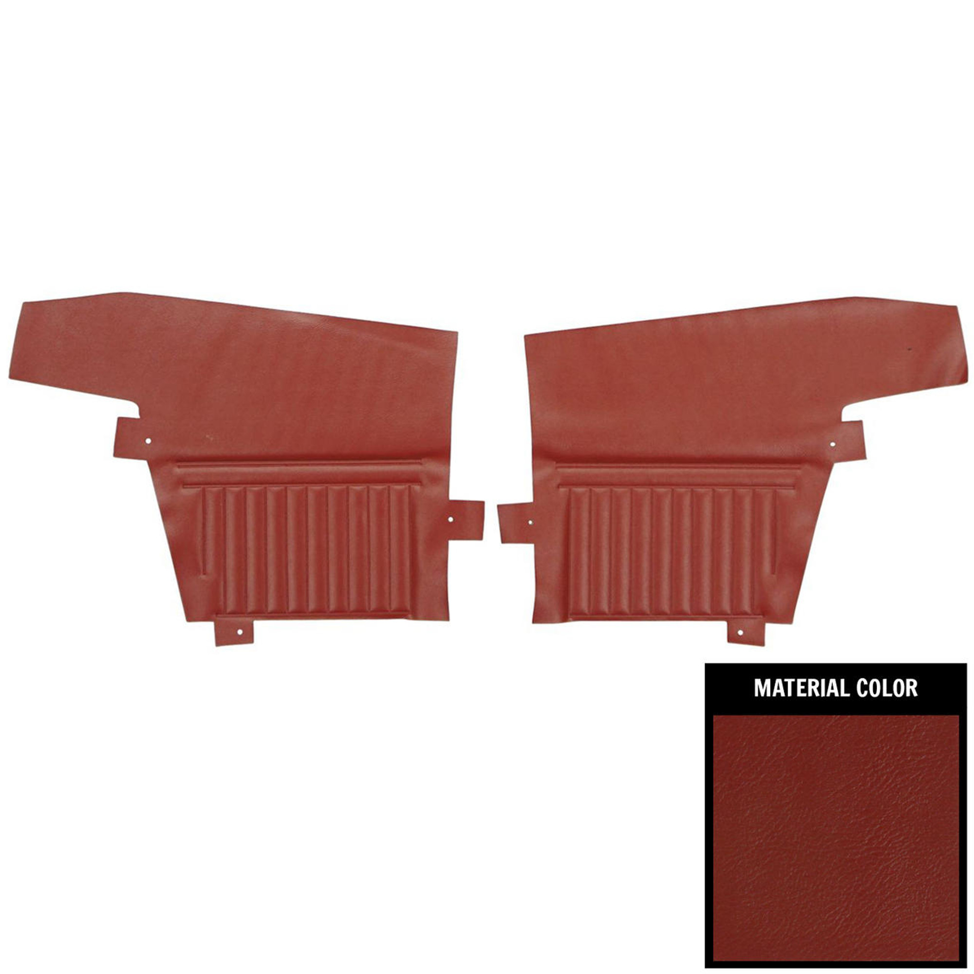 PUI Interiors 1969 Pontiac Firebird Convertible Standard Red Rear Door Panels - D604V