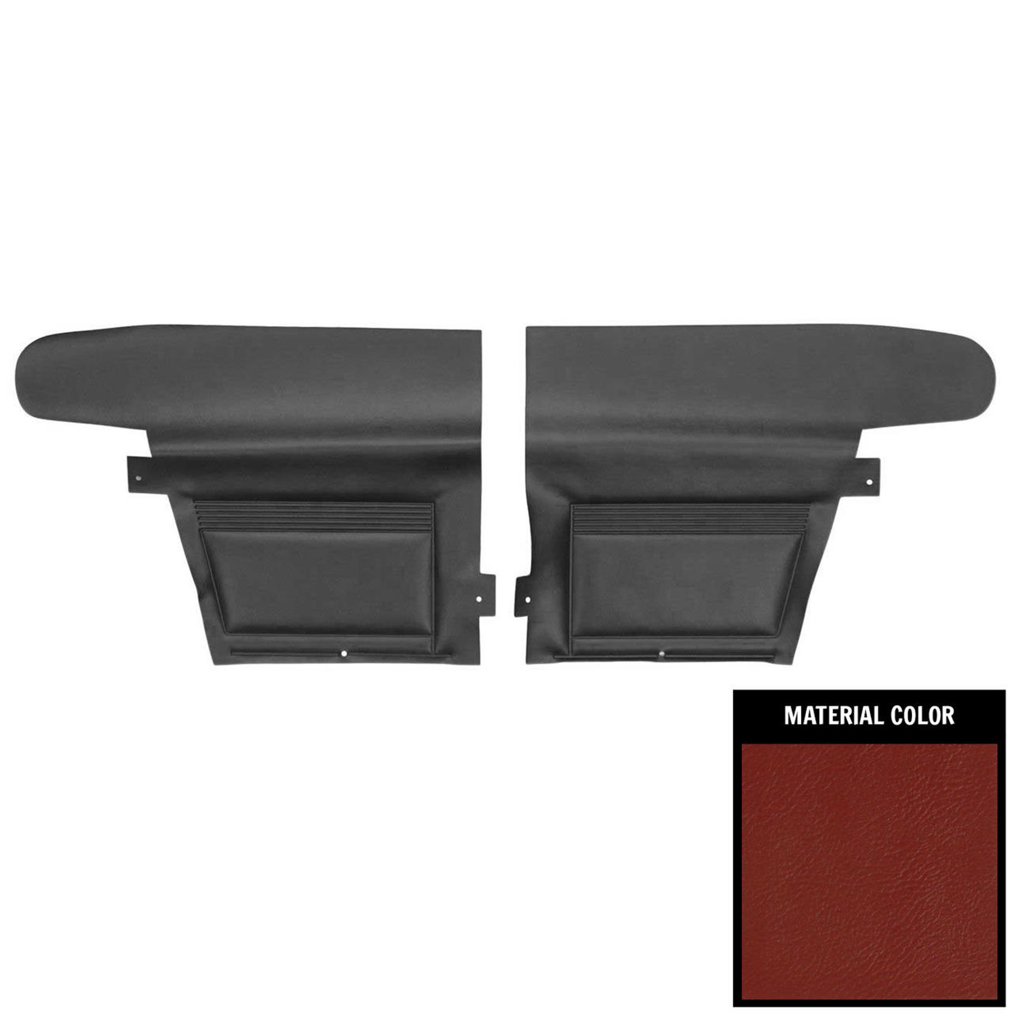 PUI Interiors 1968 Pontiac Firebird Convertible Standard Red Rear Door Panels - D621V