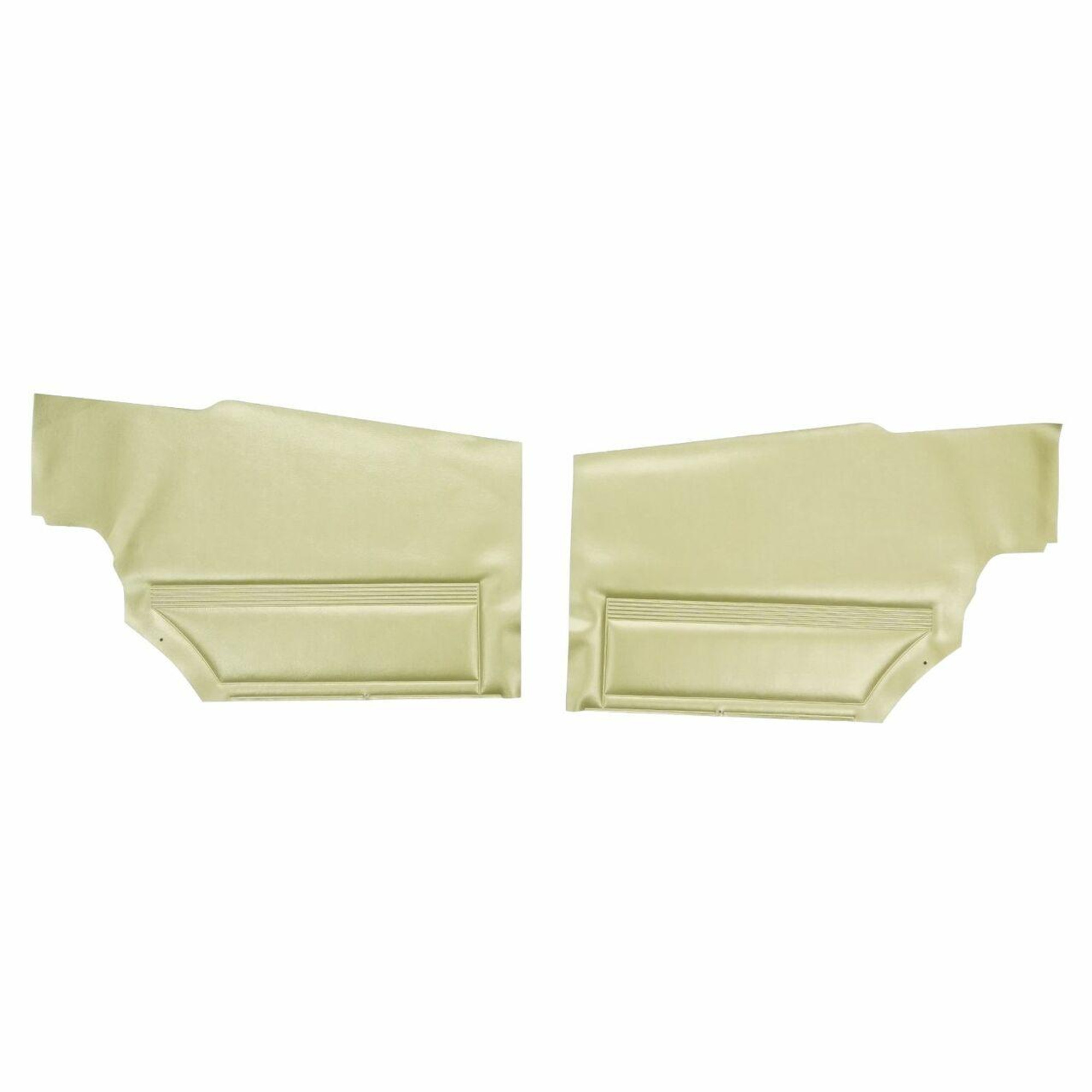 PUI Interiors 1968 Pontiac Firebird Hardtop Standard Ivy Gold Rear Door Panels - D626C