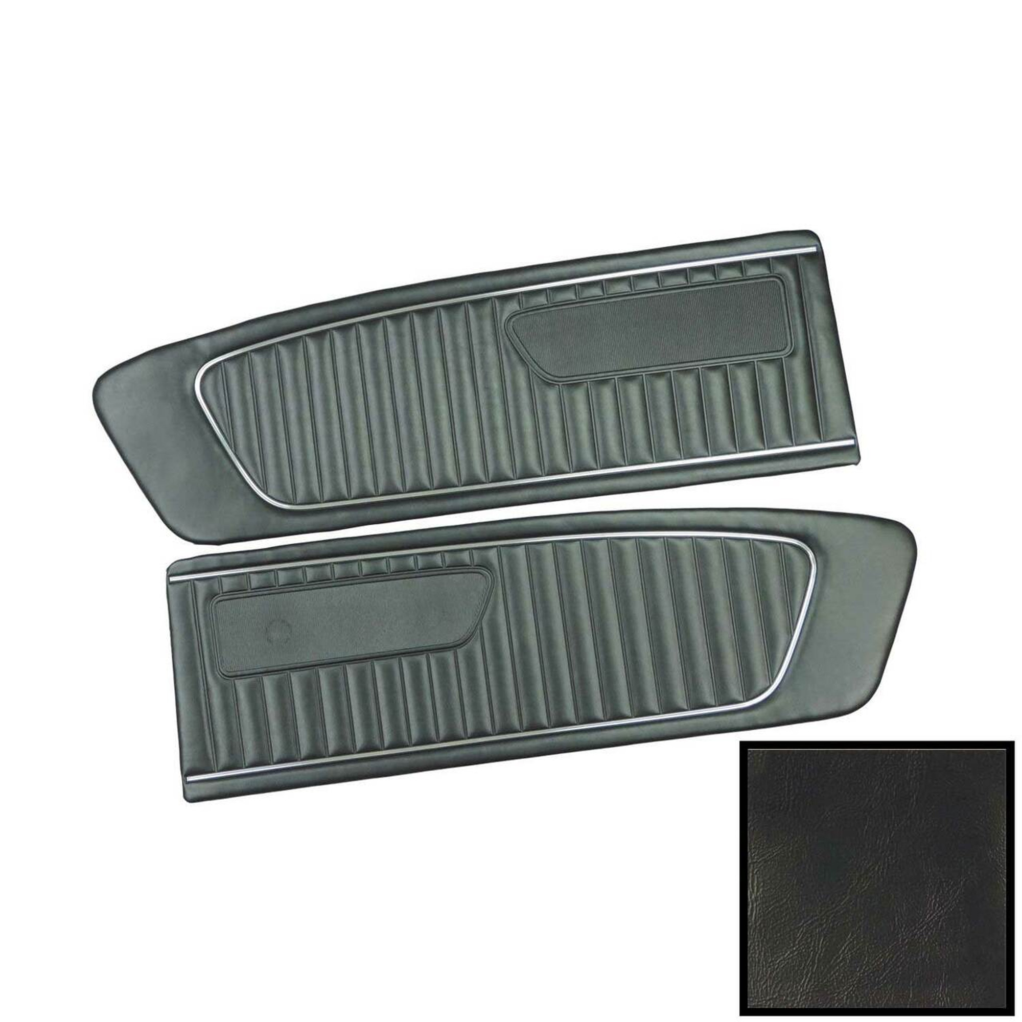 PUI Interiors 1966 Ford Mustang Standard Blue Front Door Panels - D661