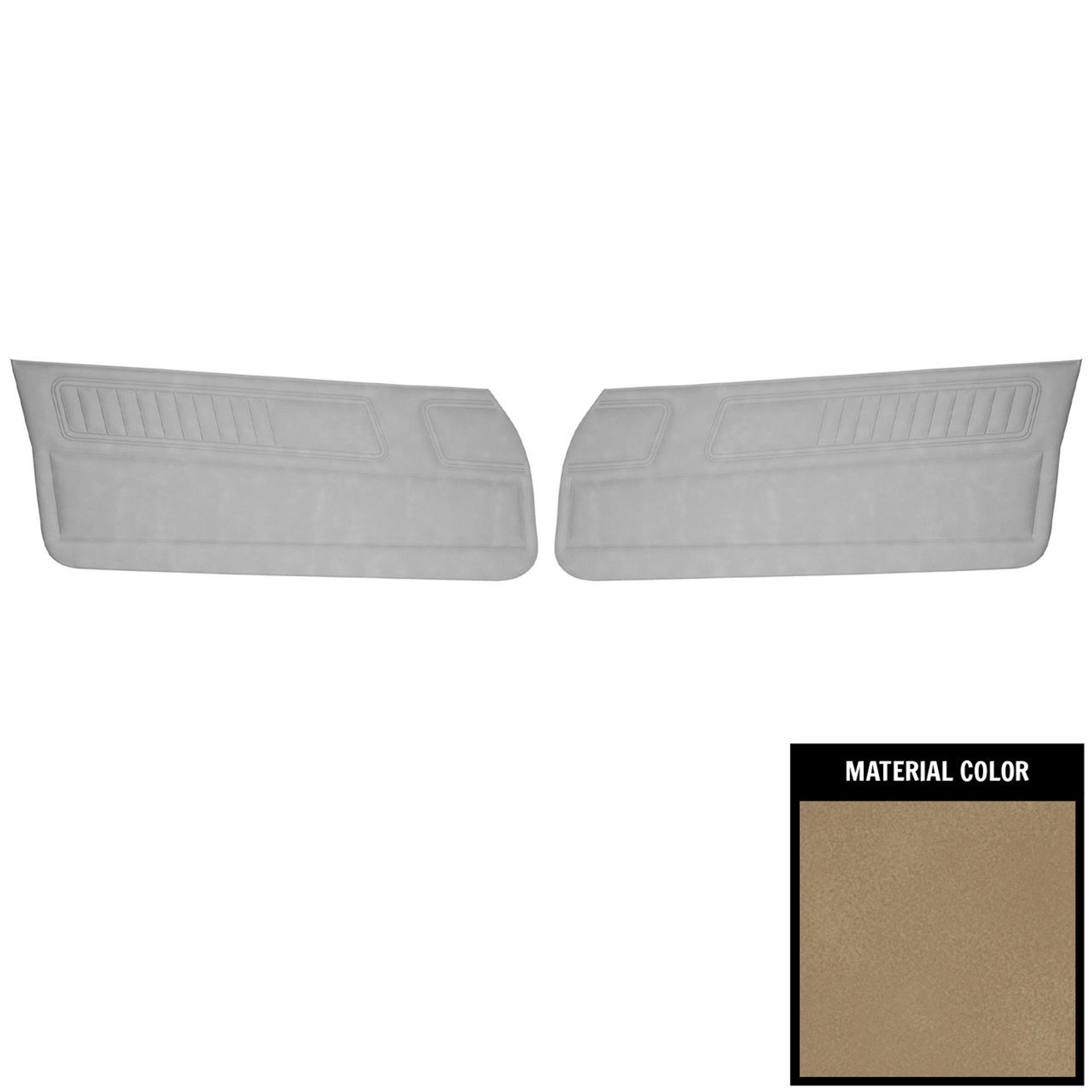 PUI Interiors 1971 Chevrolet Camaro Standard Sandalwood Front Door Panels - D705