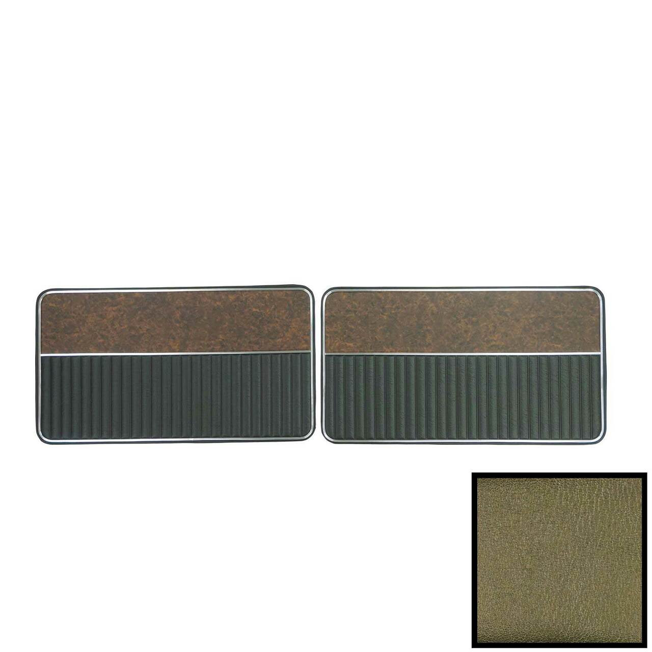 PUI Interiors 1970 Ford Ranger XLT Truck Green Front Door Panels - D823