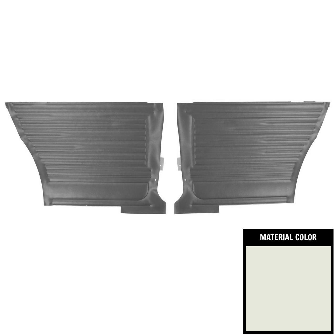 PUI Interiors 1967 Chevrolet Chevelle Hardtop White Gold Edition Rear Door Panels - DO234C