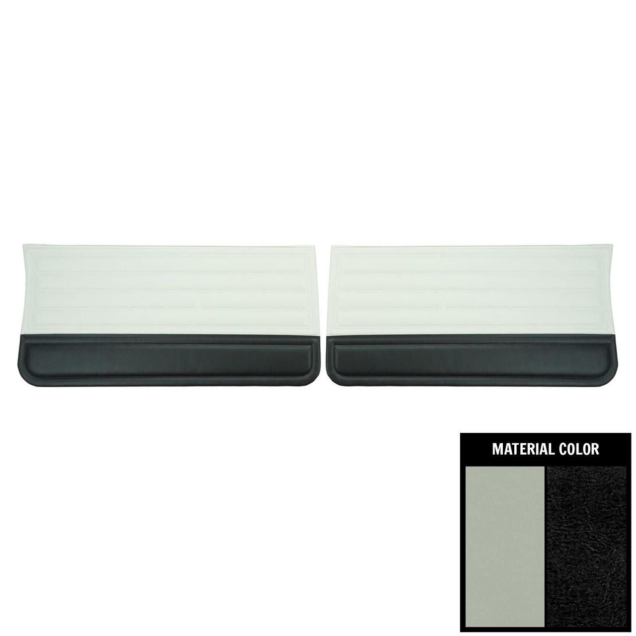 PUI Interiors 1965 Chevrolet Chevelle White and Black Gold Edition Front Door Panels - DO263-2