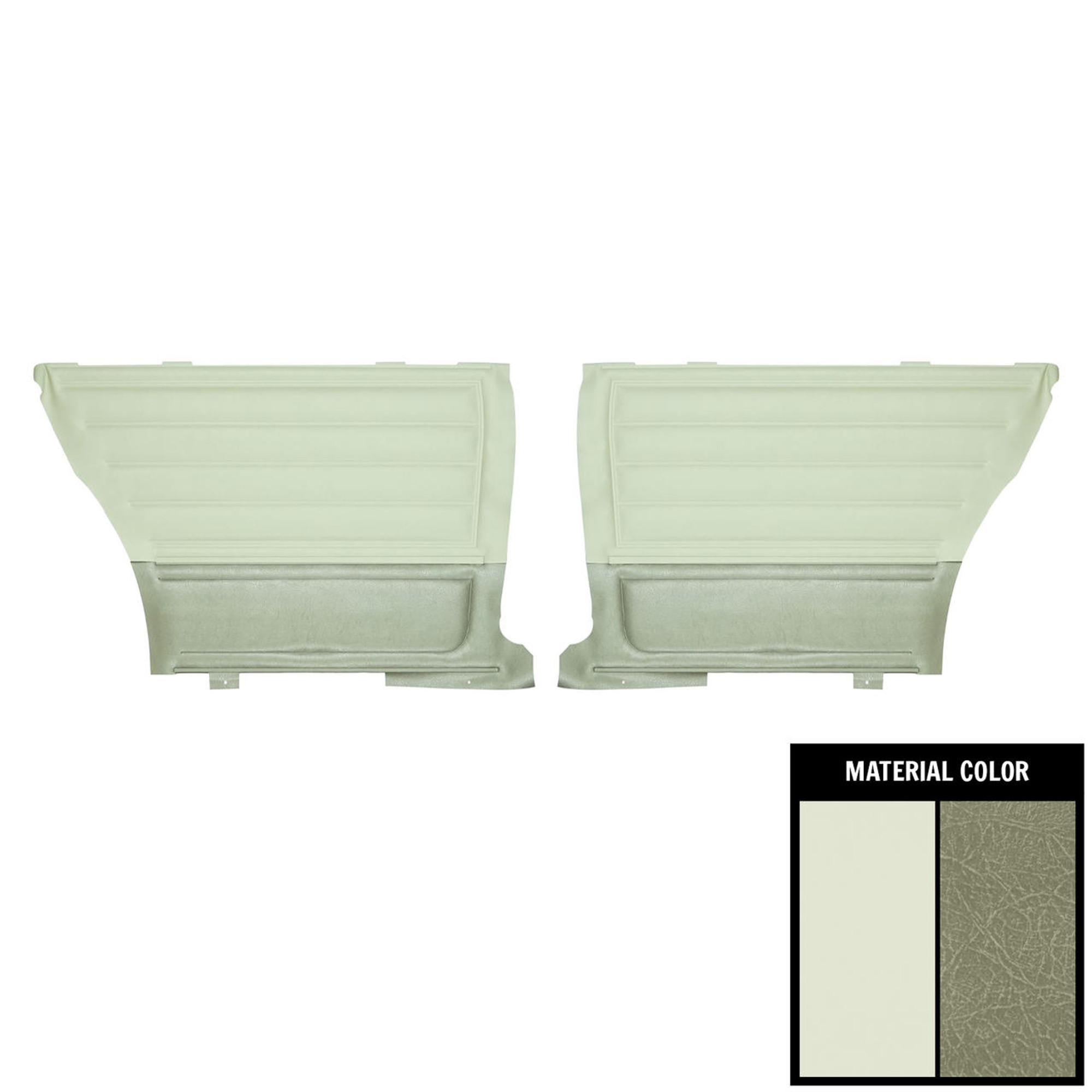 PUI Interiors 1965 Chevrolet Chevelle Hardtop 2 Tone Fawn Gold Edition Rear Door Panels - DO266-2C
