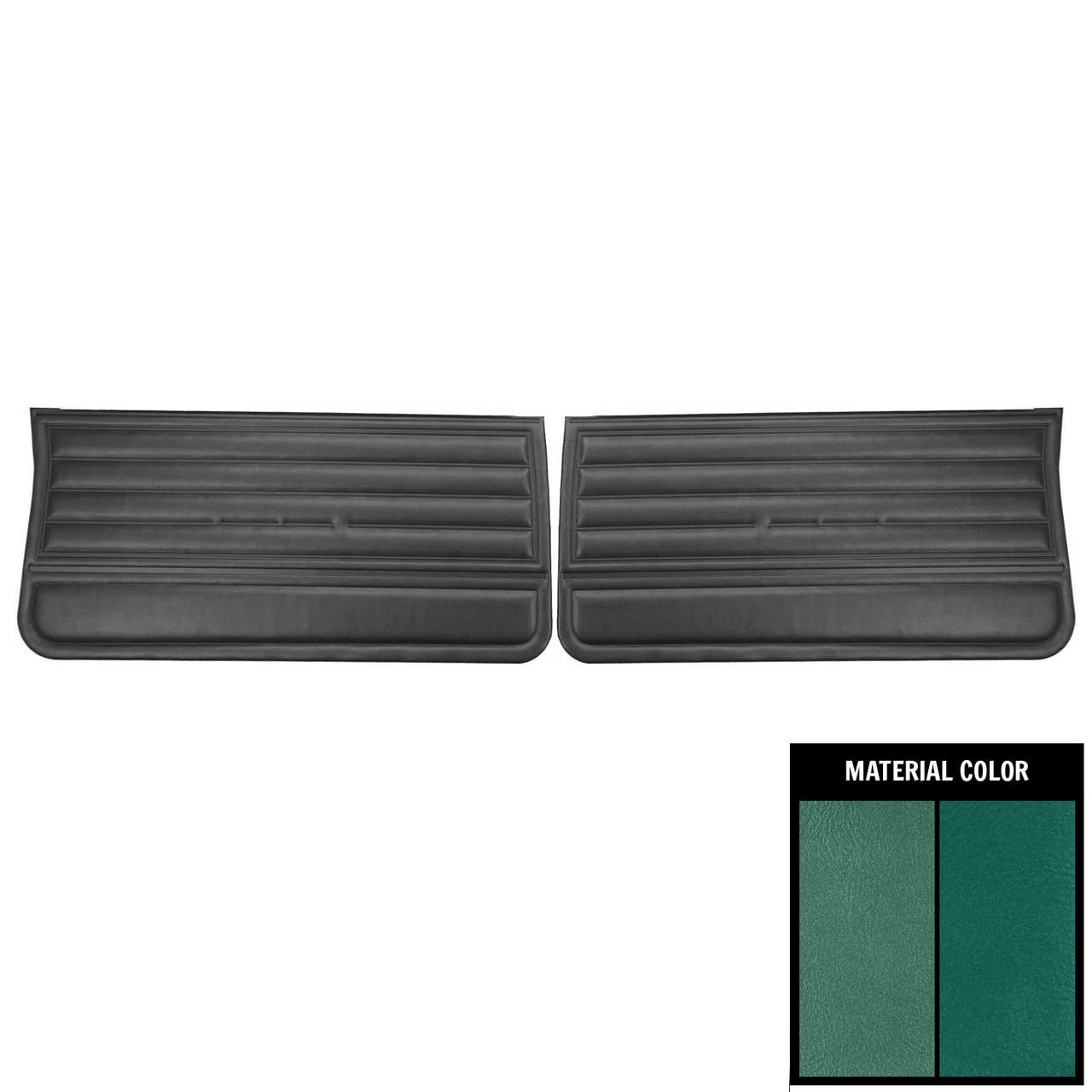 PUI Interiors 1965 Chevrolet Chevelle 2 Tone Aqua Gold Edition Front Door Panels - DO267