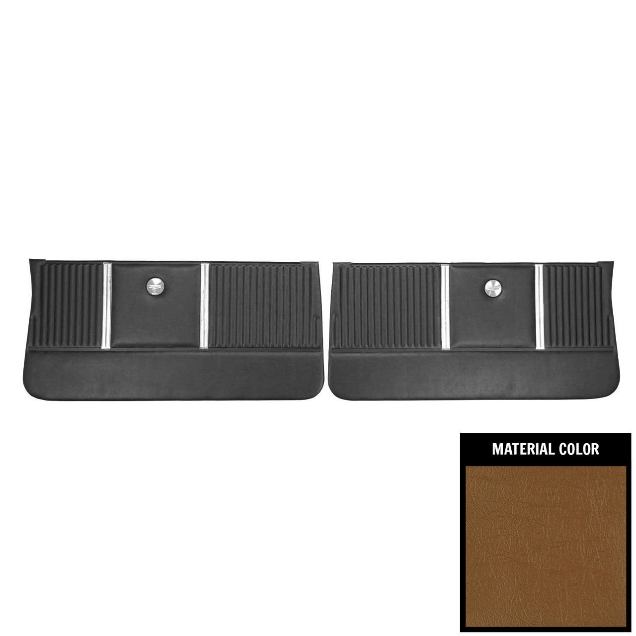 PUI Interiors 1964 Chevrolet Chevelle Saddle Gold Edition Front Door Panels - DO306