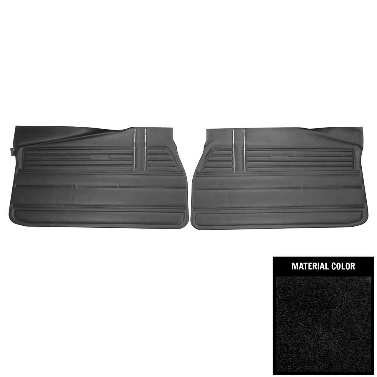 PUI Interiors 1968 Chevrolet Chevelle Black Gold Edition Front Door Panels - DO310