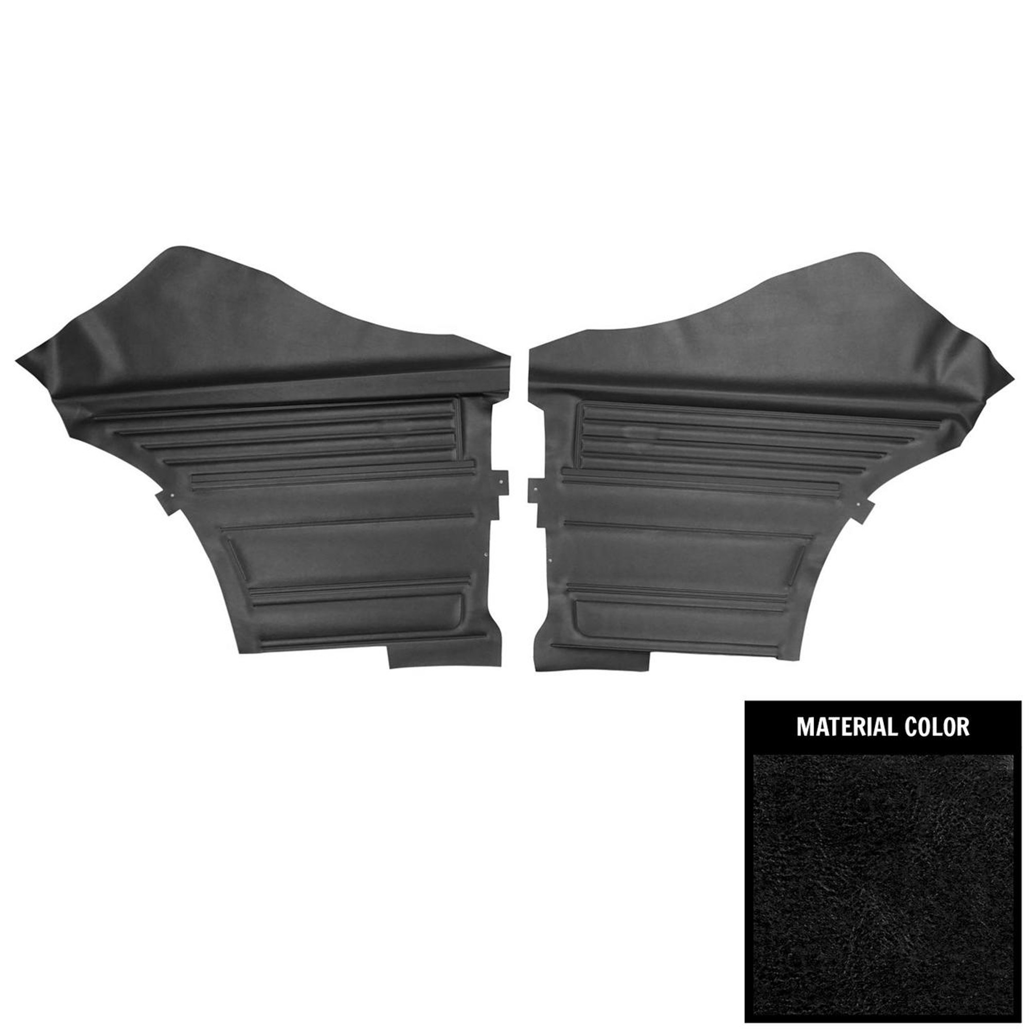 PUI Interiors 1968 Chevrolet Chevelle Hardtop Black Gold Edition Rear Door Panels - DO310C
