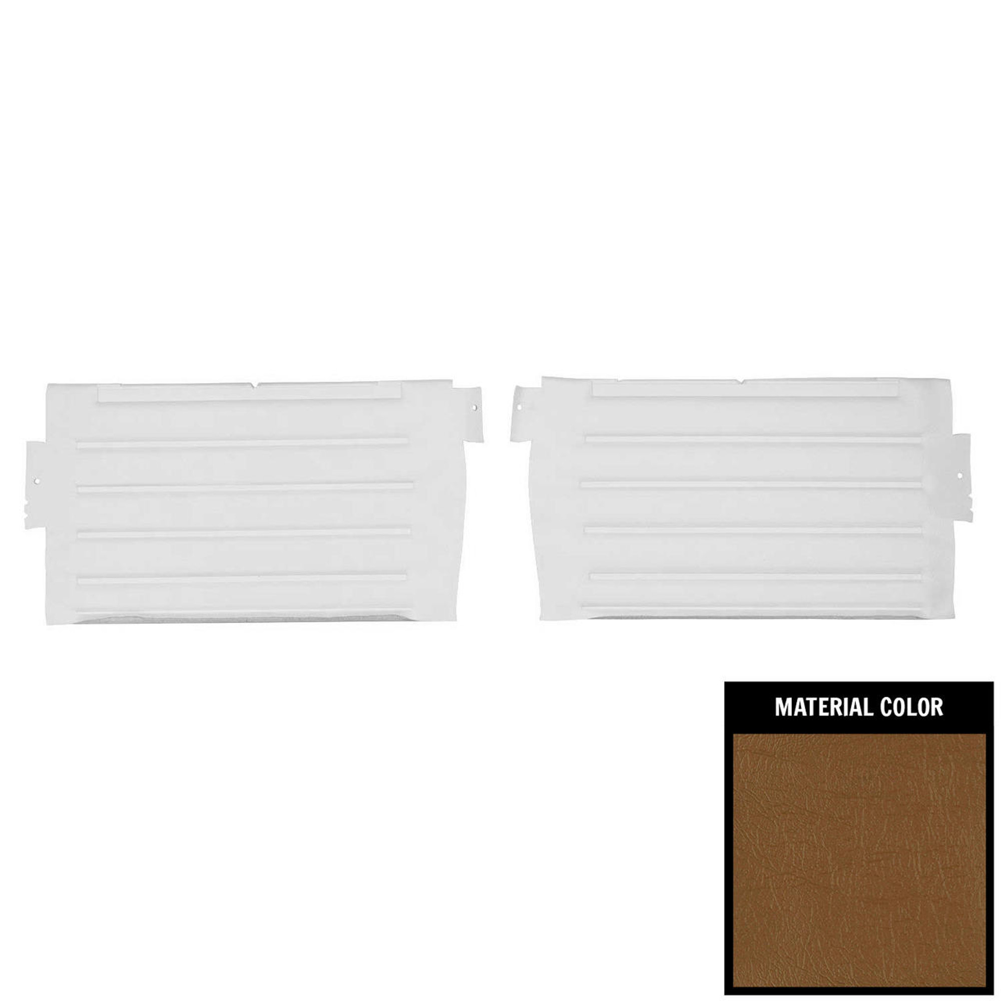 PUI Interiors 1964 Pontiac GTO/Lemans Convertible Saddle Gold Edition Rear Door Panels - DO408V