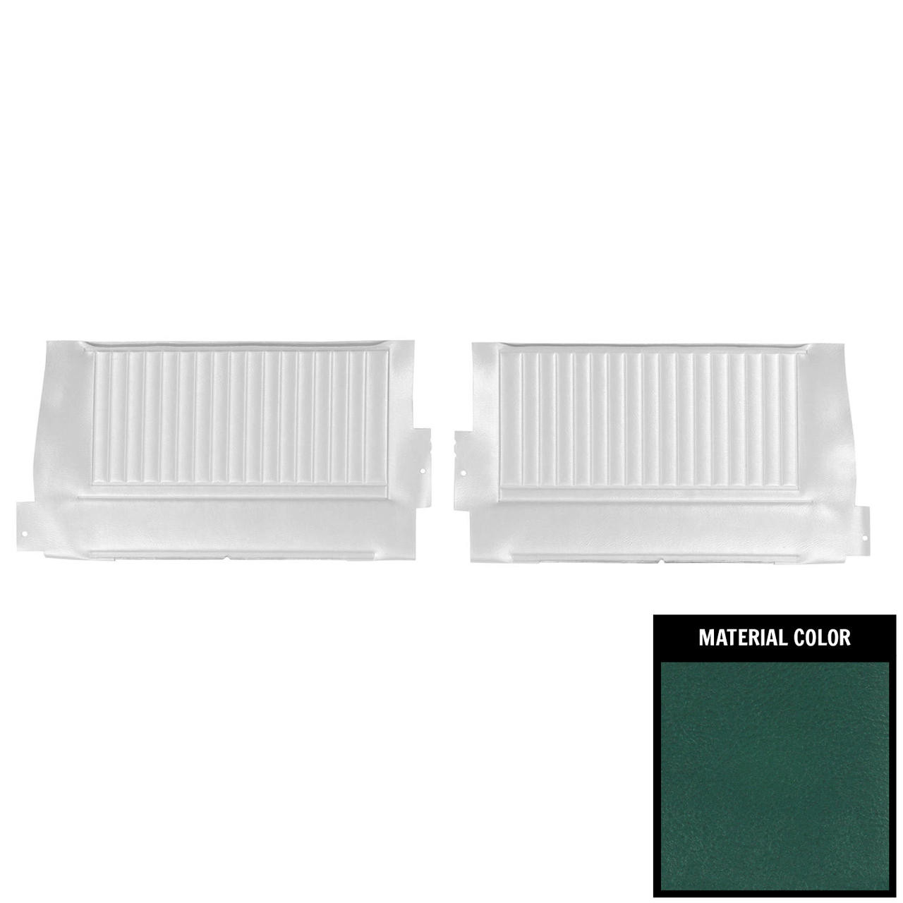 PUI Interiors 1966 Pontiac GTO/Lemans Convertible Dark Aqua Gold Edition Rear Door Panels - DO424V