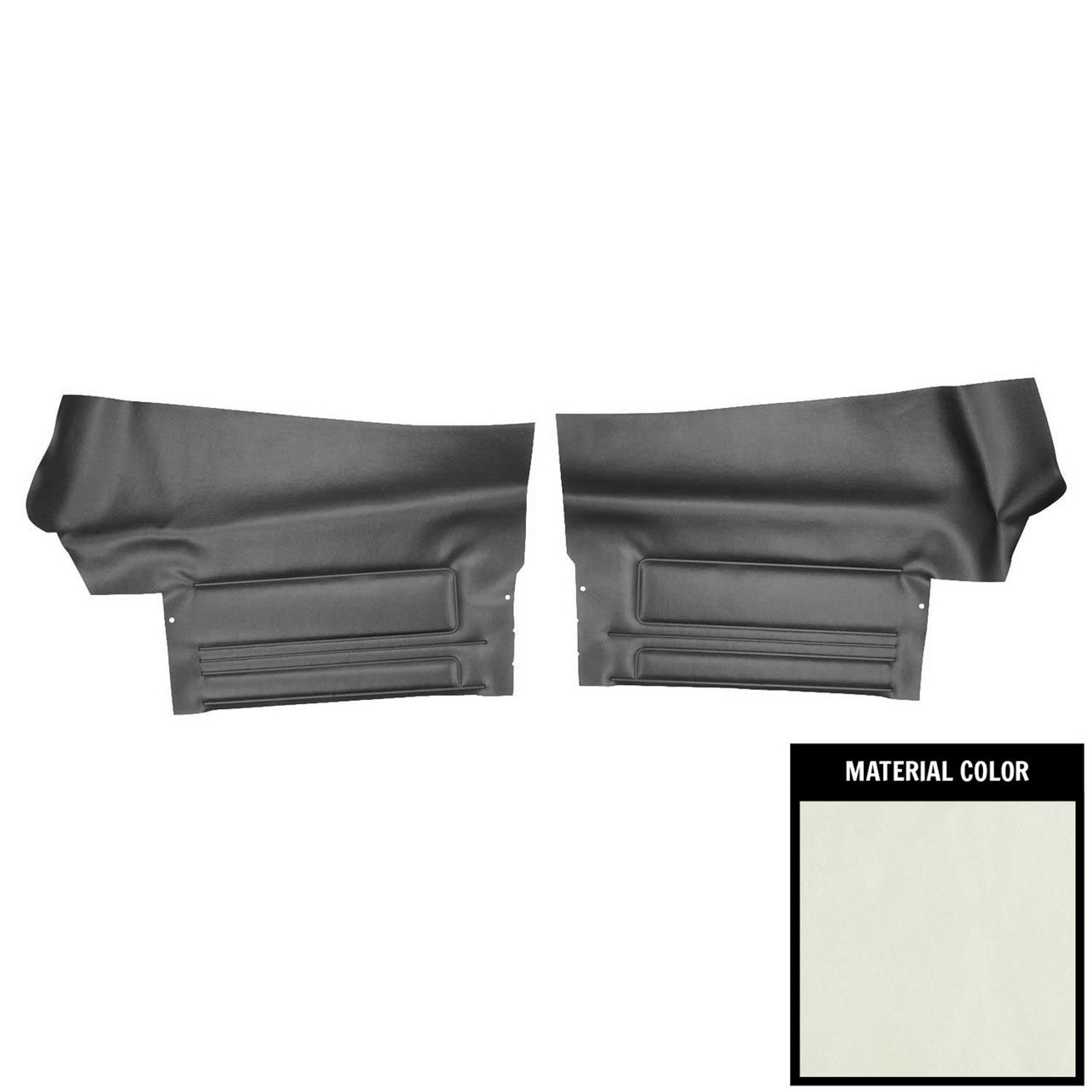 PUI Interiors 1968 Pontiac GTO/Lemans Convertible Pearl/Black Gold Edition Rear Door Panels - DO445V
