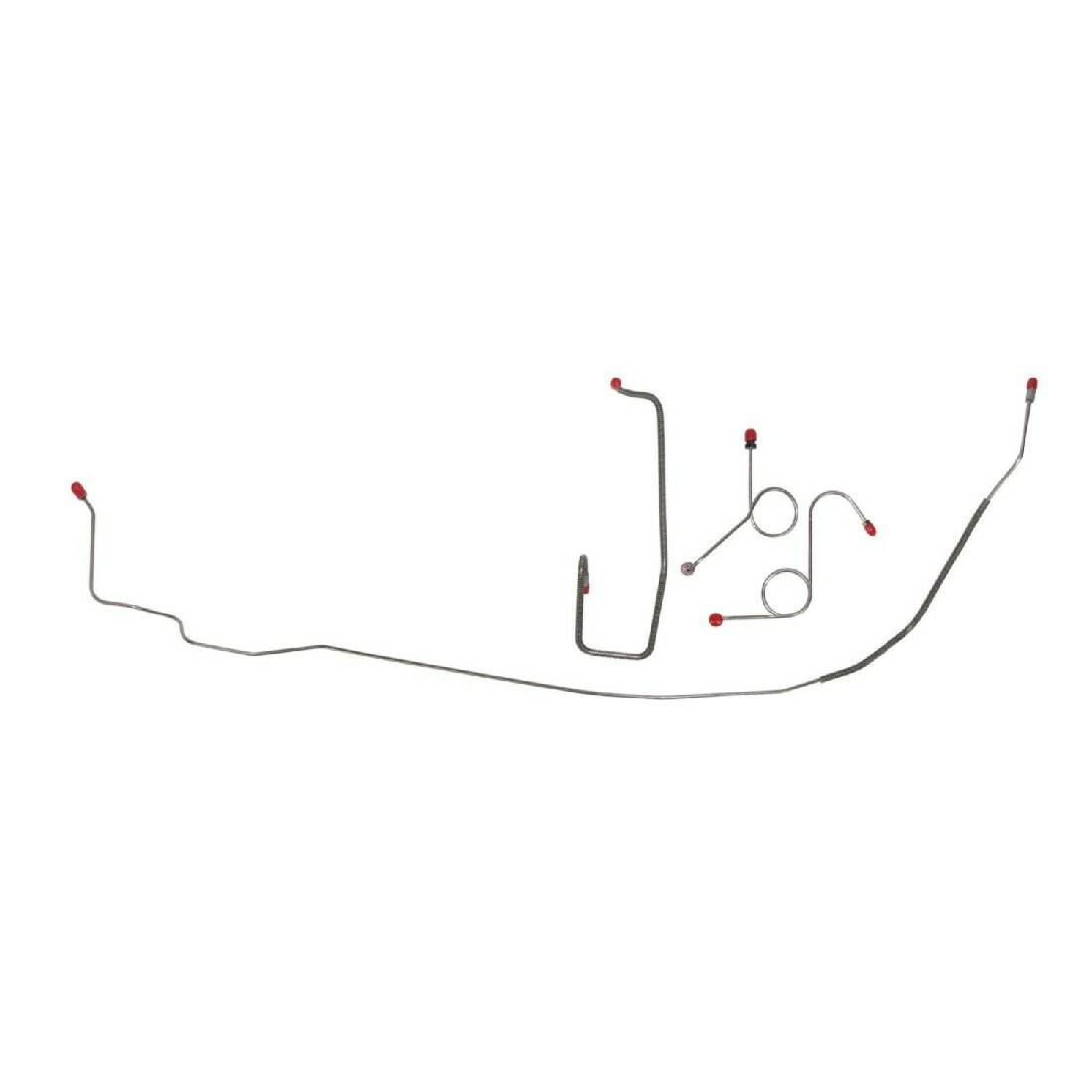 The Right Stuff 1970-73 Mopar E-Body W/Manul Drum, Pre-Bent OE Steel Front Brake Line Kit - EKT7006