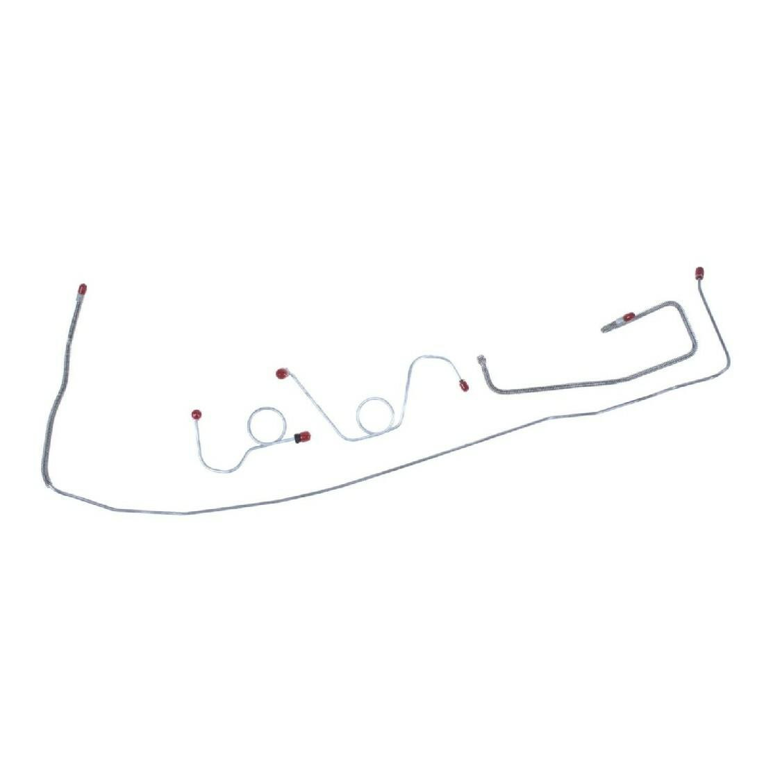 The Right Stuff 1970-71 Mopar E-Body W/Power Drum, Pre-Bent OE Steel Front Brake Line Kit - EKT7007