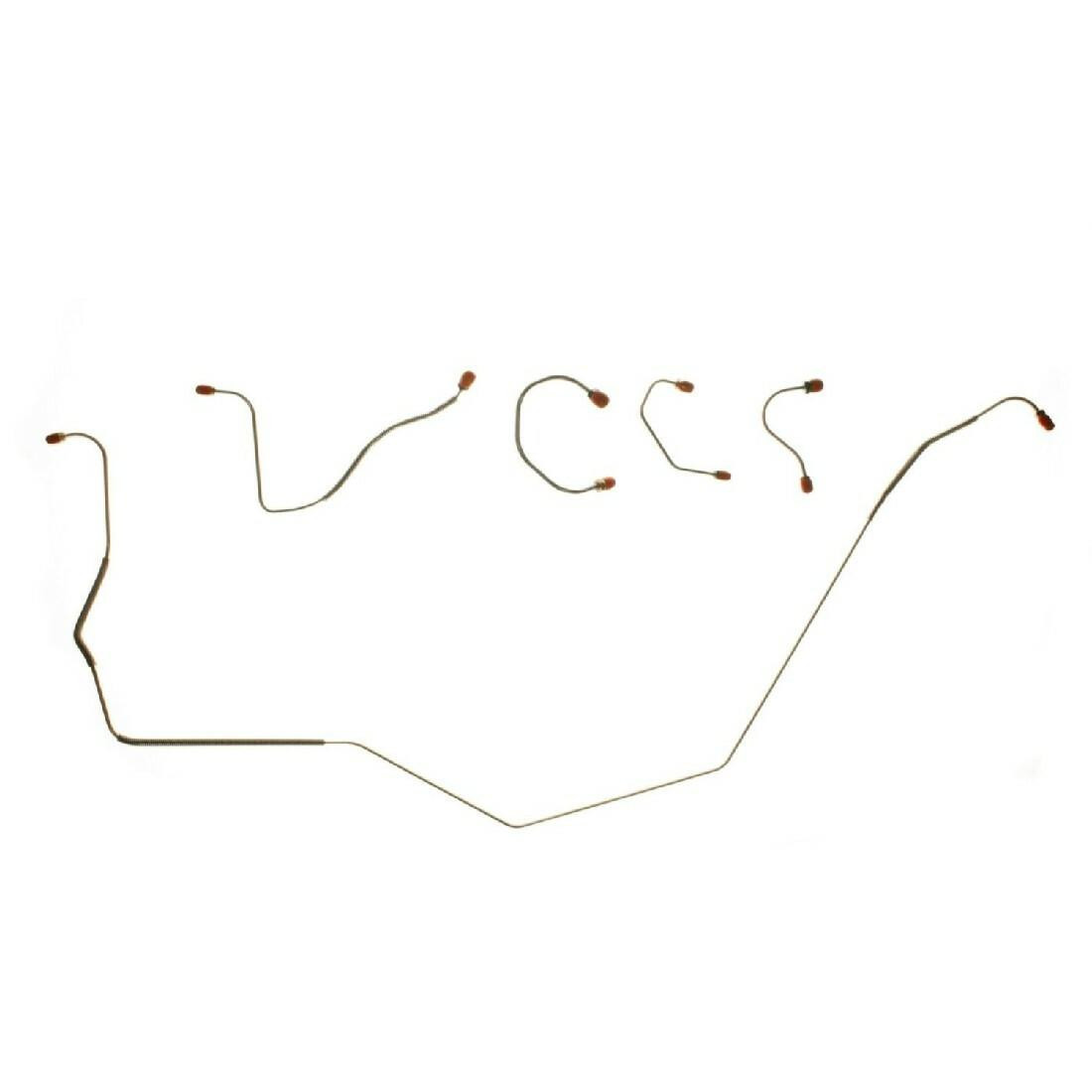 The Right Stuff 1968 Camaro/Chevy II, Pre-Bent OE Steel Manual Front Disc Brake Line Kit - FKT6705