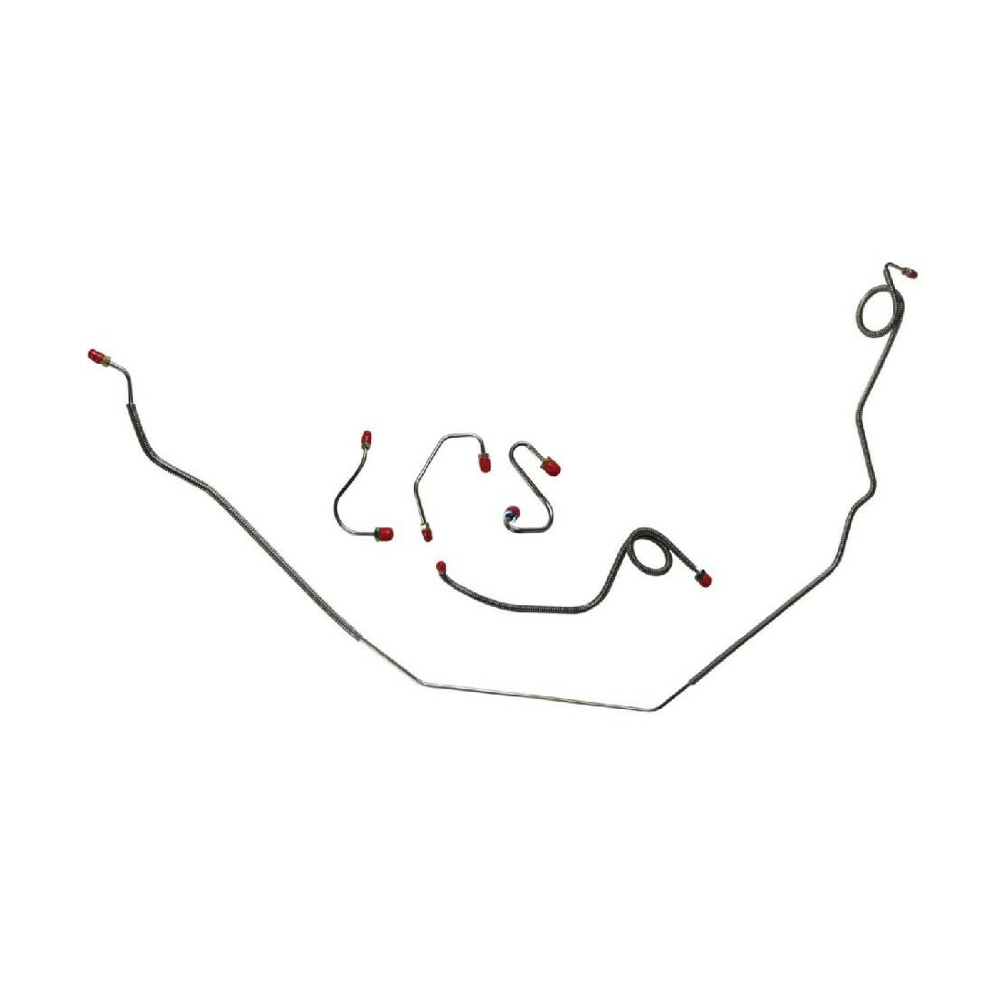 The Right Stuff 1969 Pontiac Firebird, Pre-Bent OE Steel Power Front Disc Brake Line Kit - FKT6906
